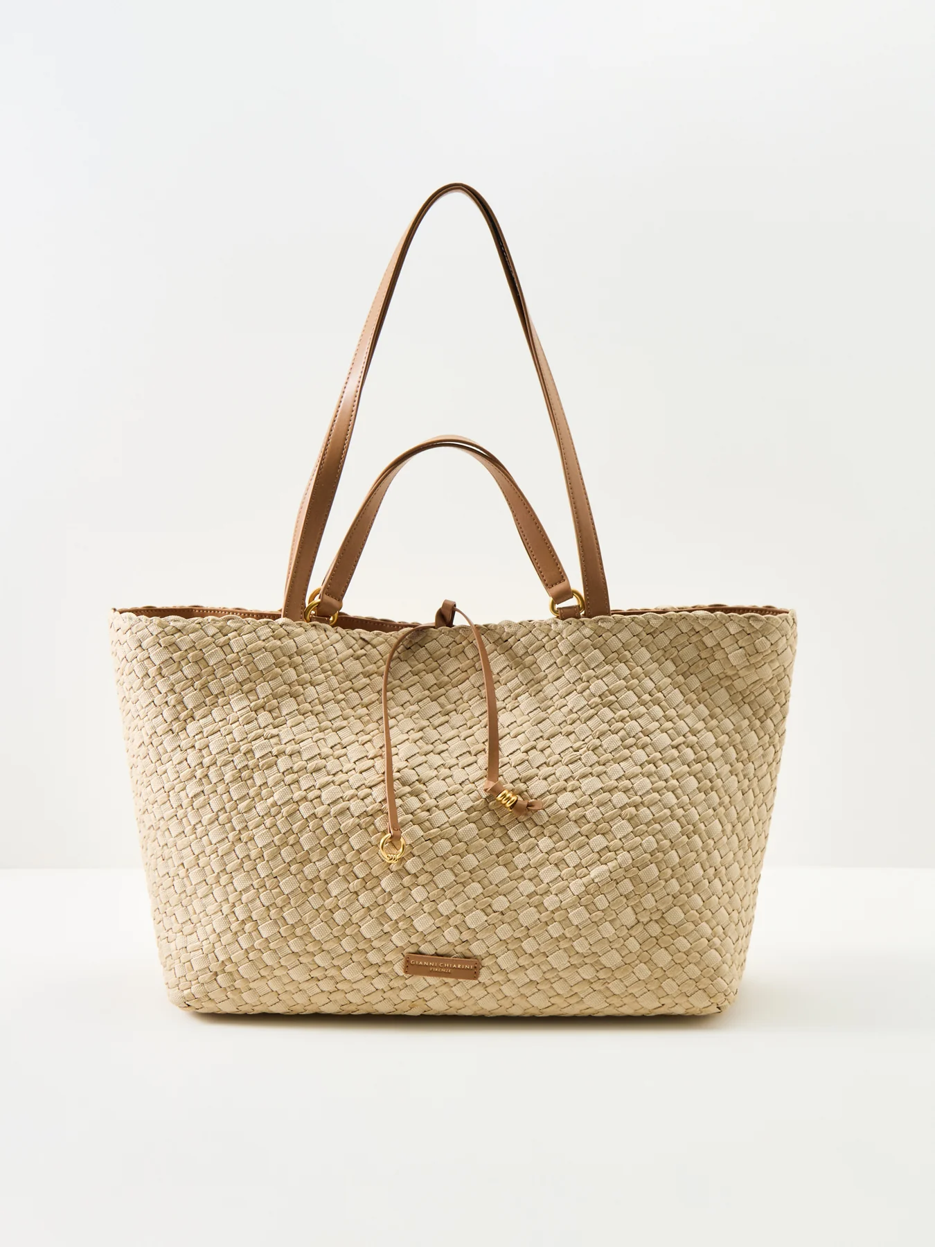 Mercy Straw Tote Bag Beige - Image 6