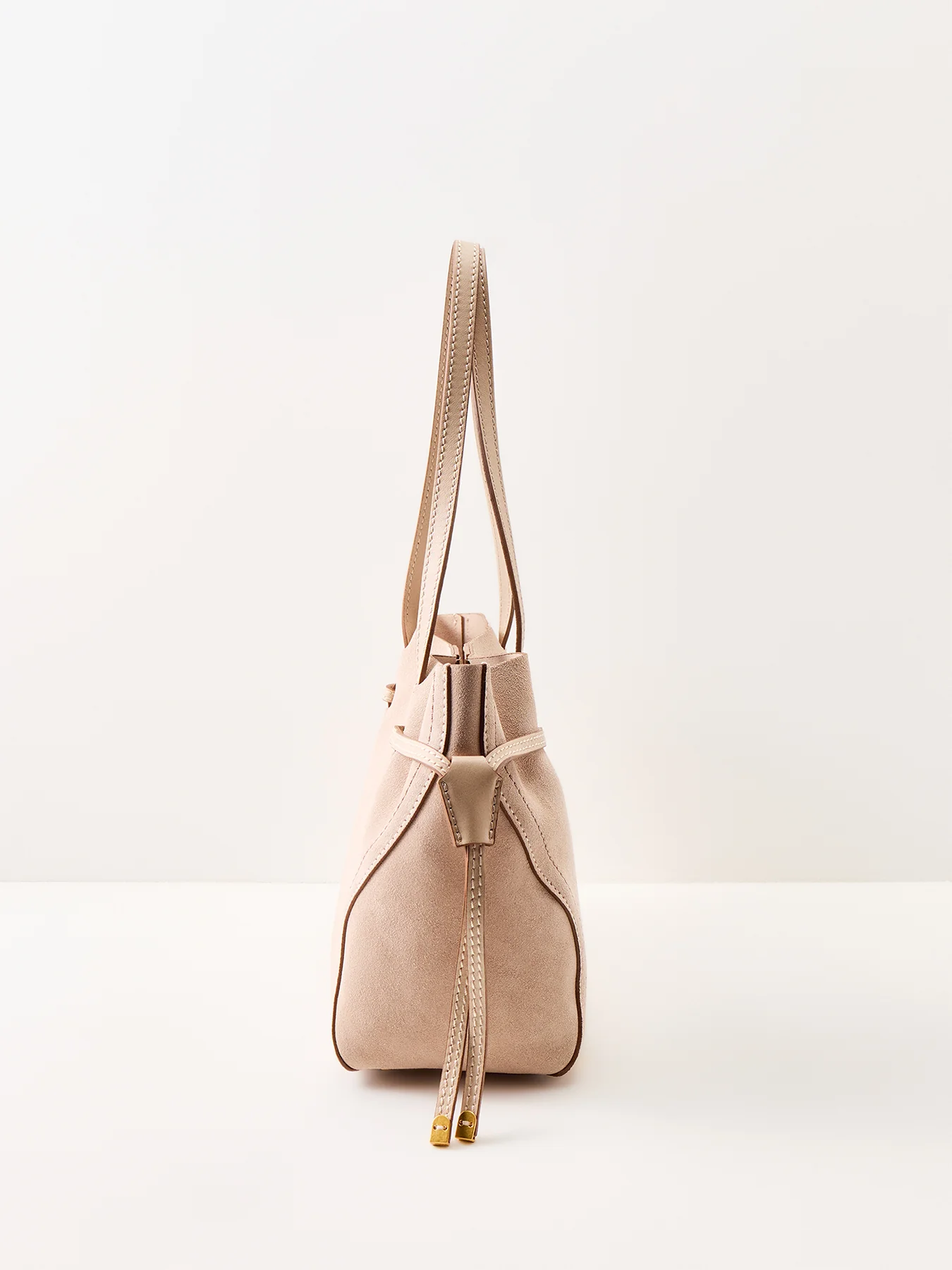 Violette Suede Tote Bag Nude - Image 4