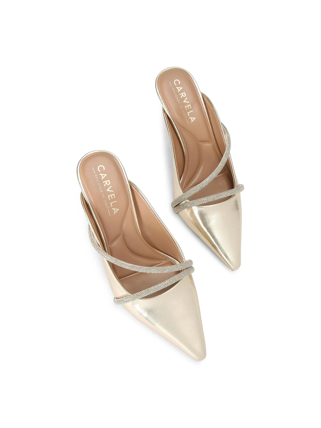 Paparazzi Mule Court Heels Gold - Image 2
