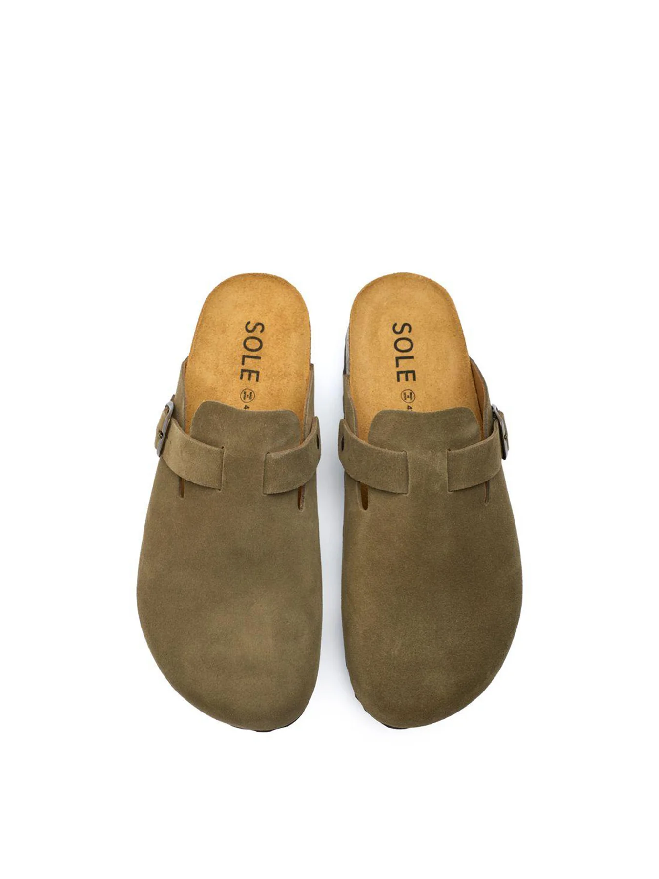 Nye Footbed Mule Sandals Khaki Green - Image 3