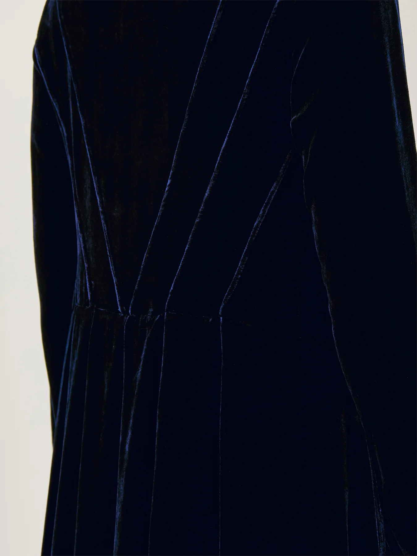 Velvet Long Sleeve Dress Royal Blue - Image 3