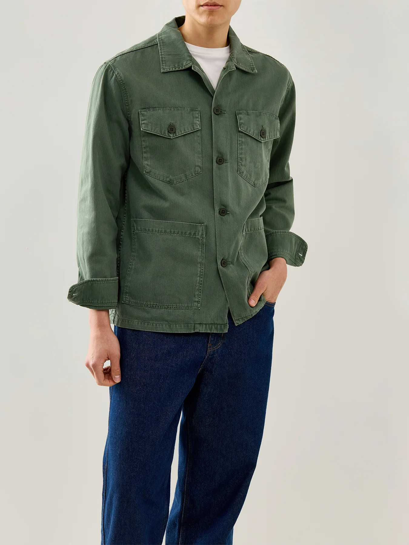 Jeffrey Herringbone Field Jacket - Image 4