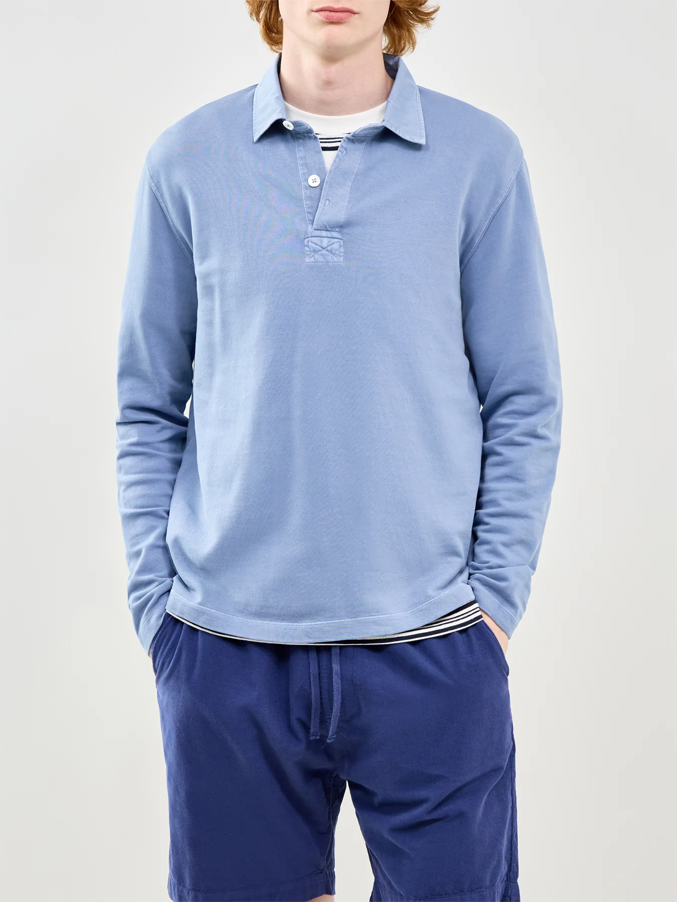 Long Sleeve Rugby Shirt Blue - Image 4