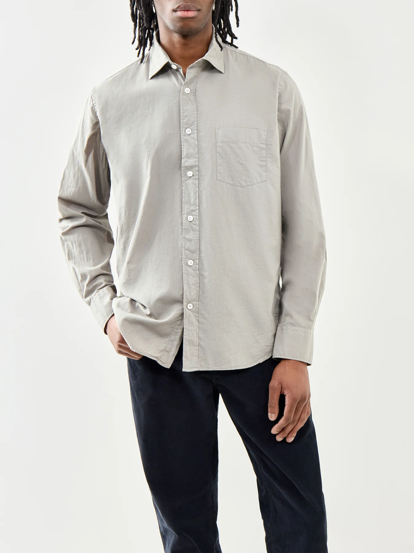 Cotton Shirt Stone - Image 4