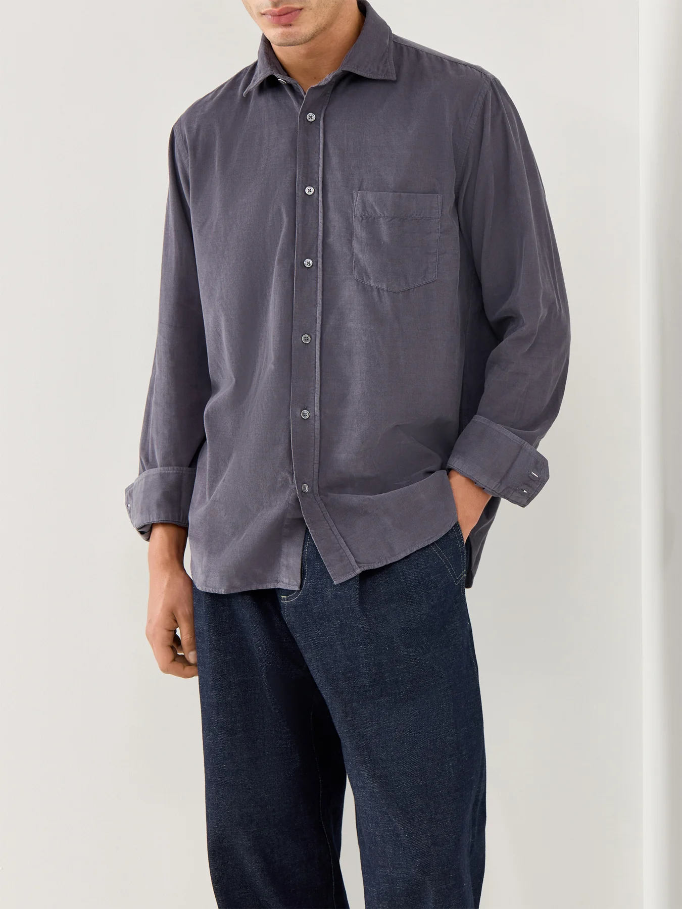 Paul Pat Baby Cord Woven Shirt Camo - Image 4