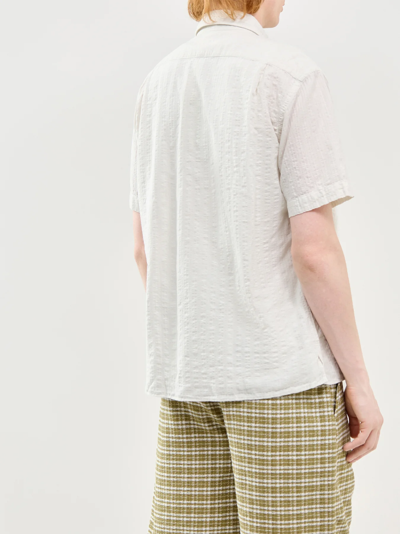 Short Sleeve Pattern Shirt Blue - Image 5