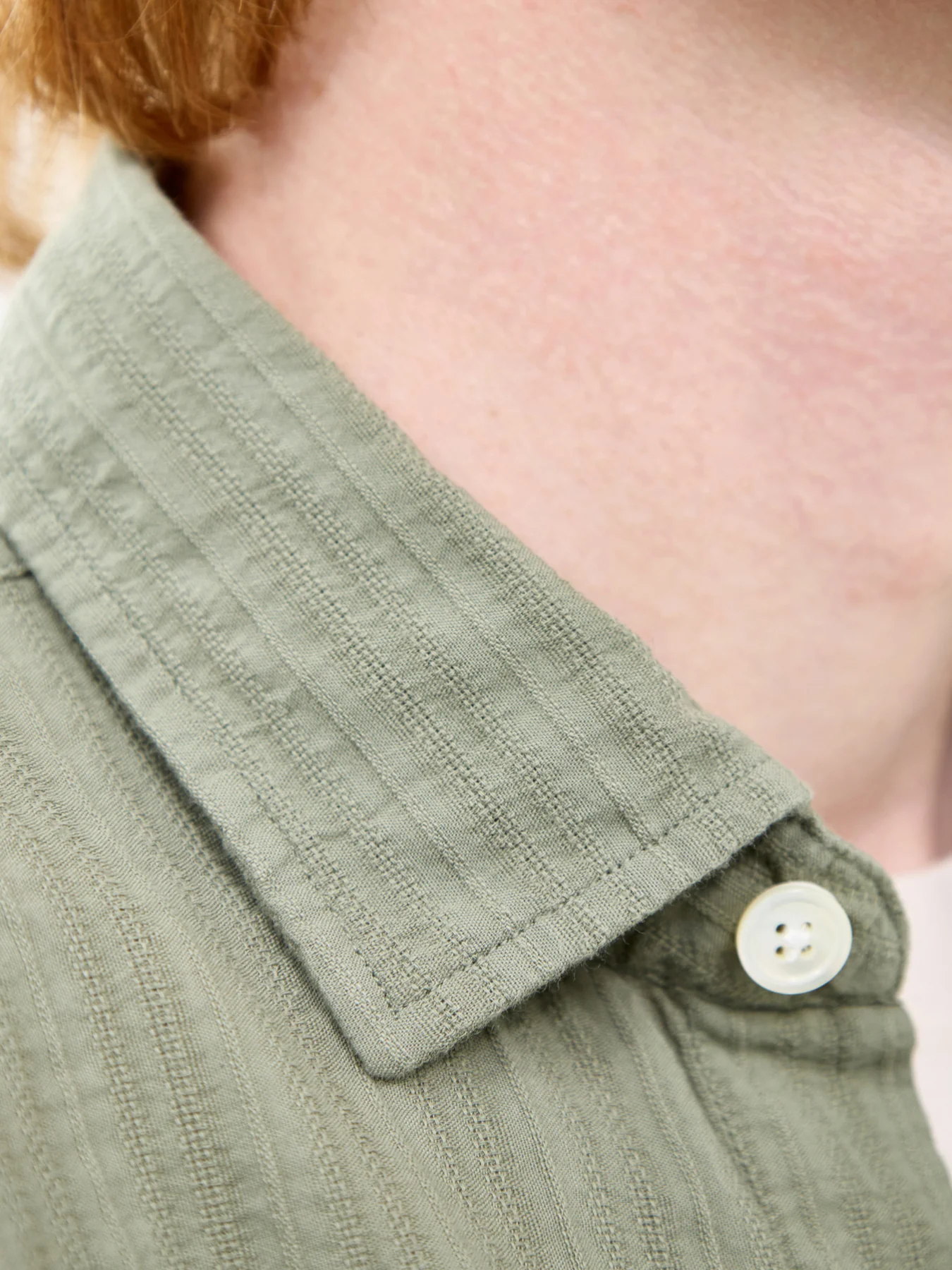 Short Sleeve Pattern Shirt Green - Image 3