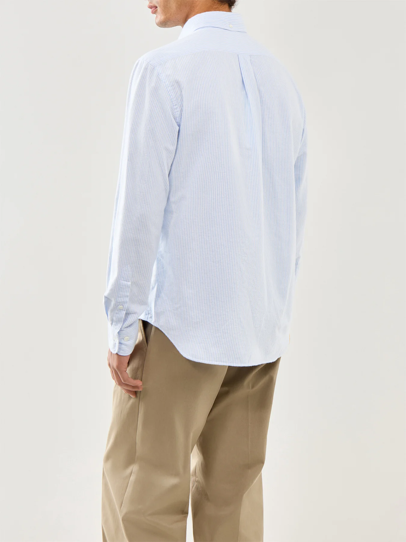 Pitt Brushed Oxford Woven Shirt Light Blue - Image 5