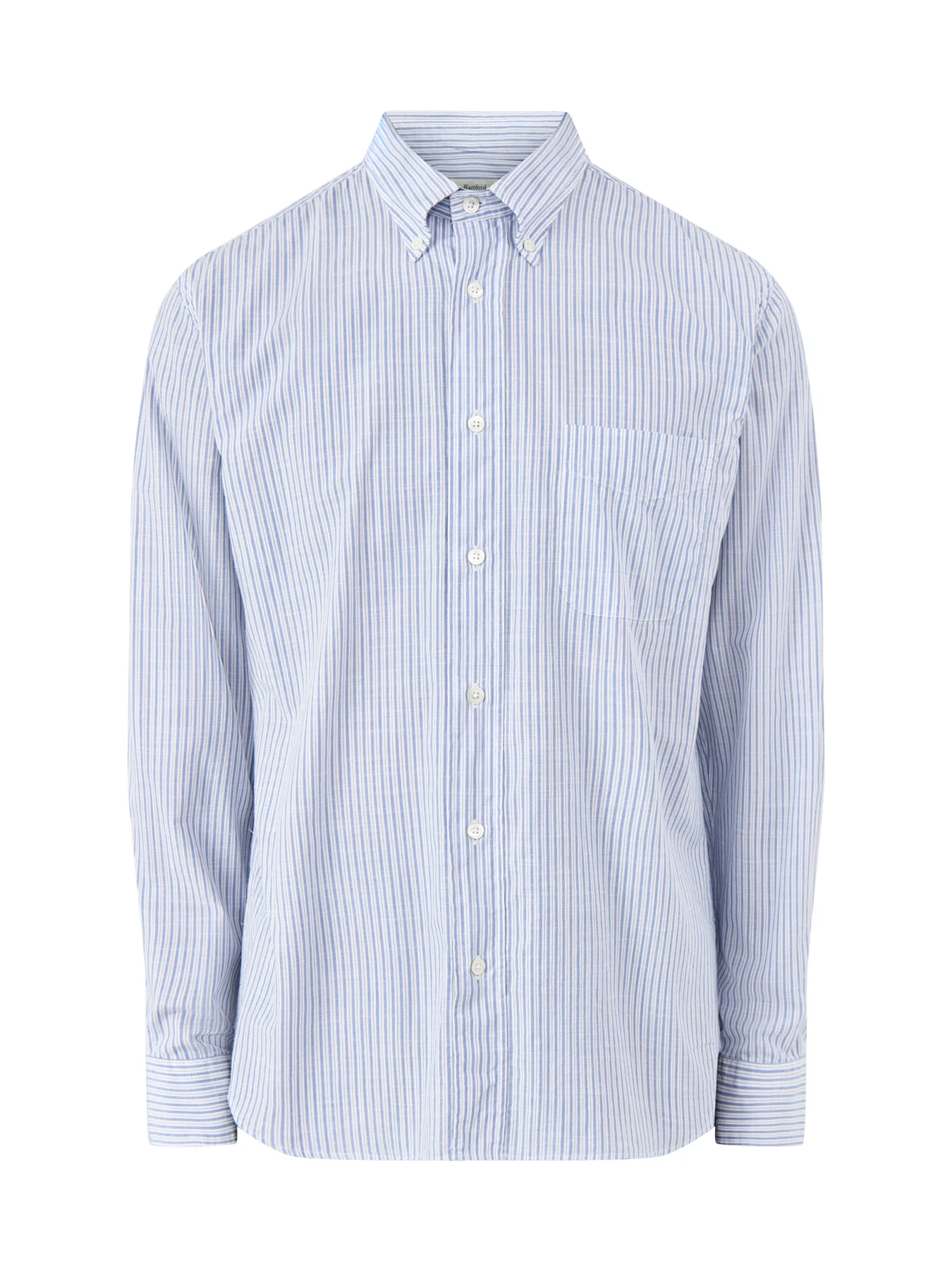Stripe Cotton Shirt Blue
