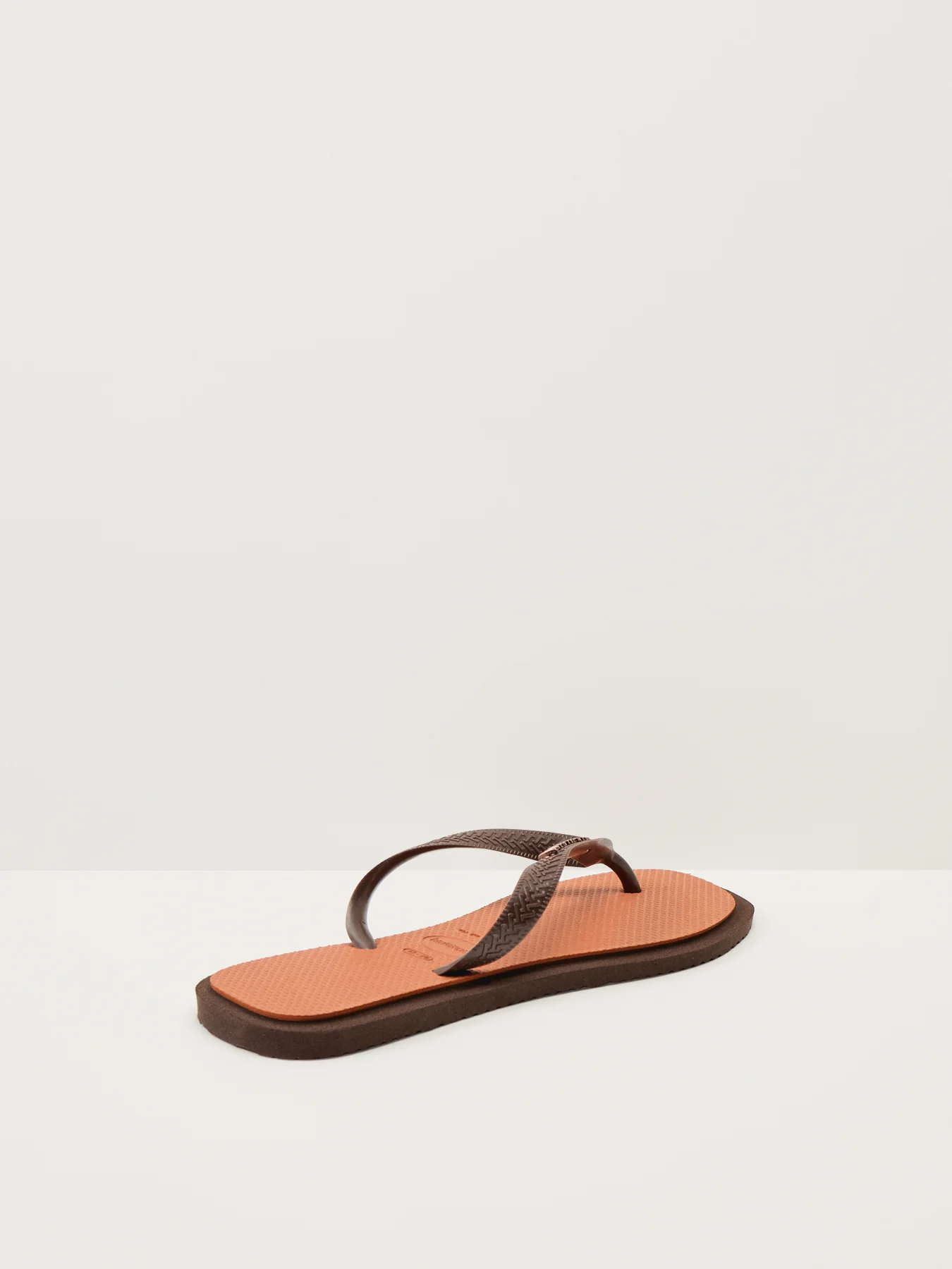 Top Square Fusion Flip Flops Dark Brown - Image 2
