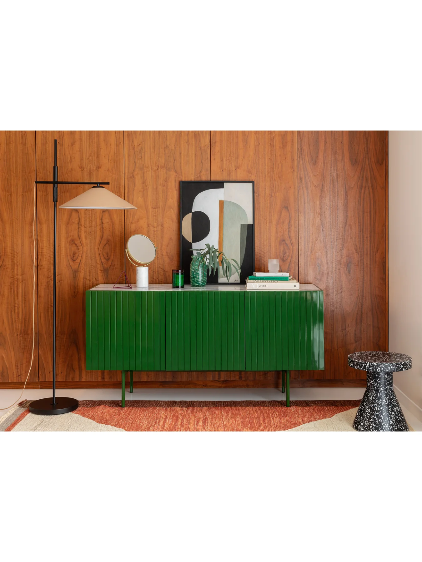 Armstrong Adjustable Floor Lamp Black/Green - Image 3