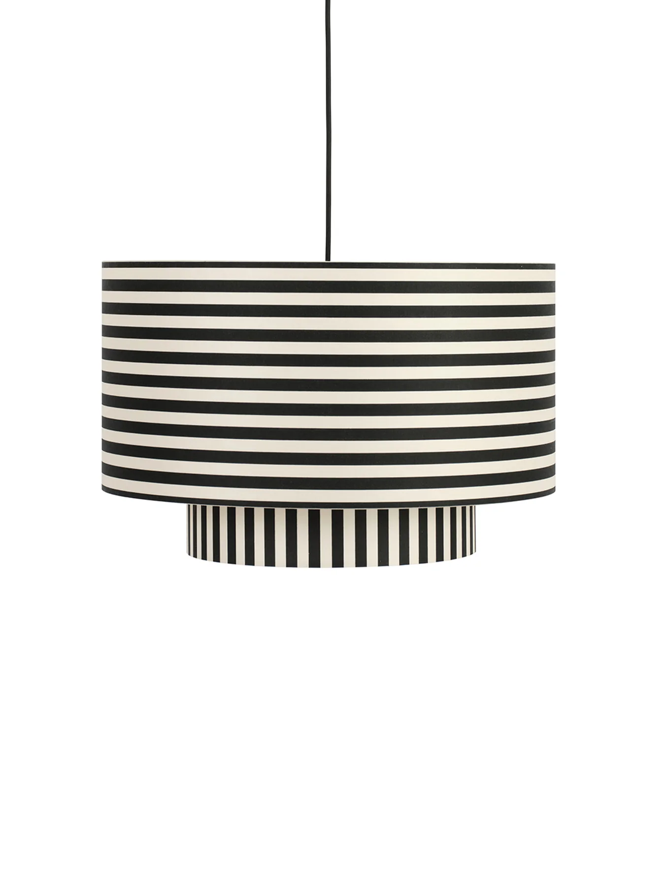 Raie Fabric Pendant Black White