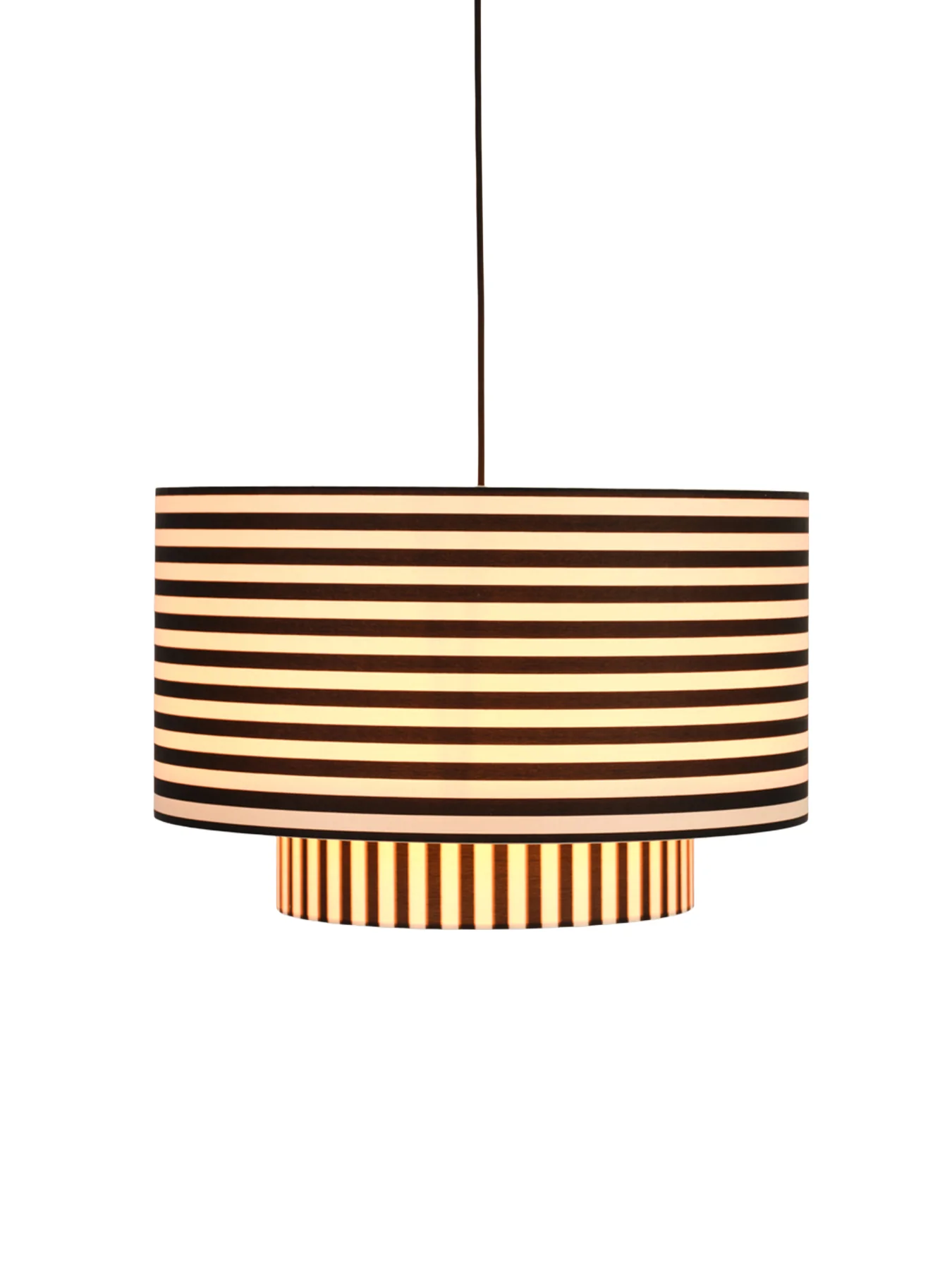 Raie Fabric Pendant Black White - Image 2
