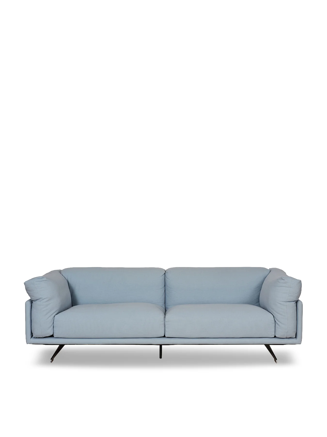 Novara 4 Seater Linen Sofa Blue