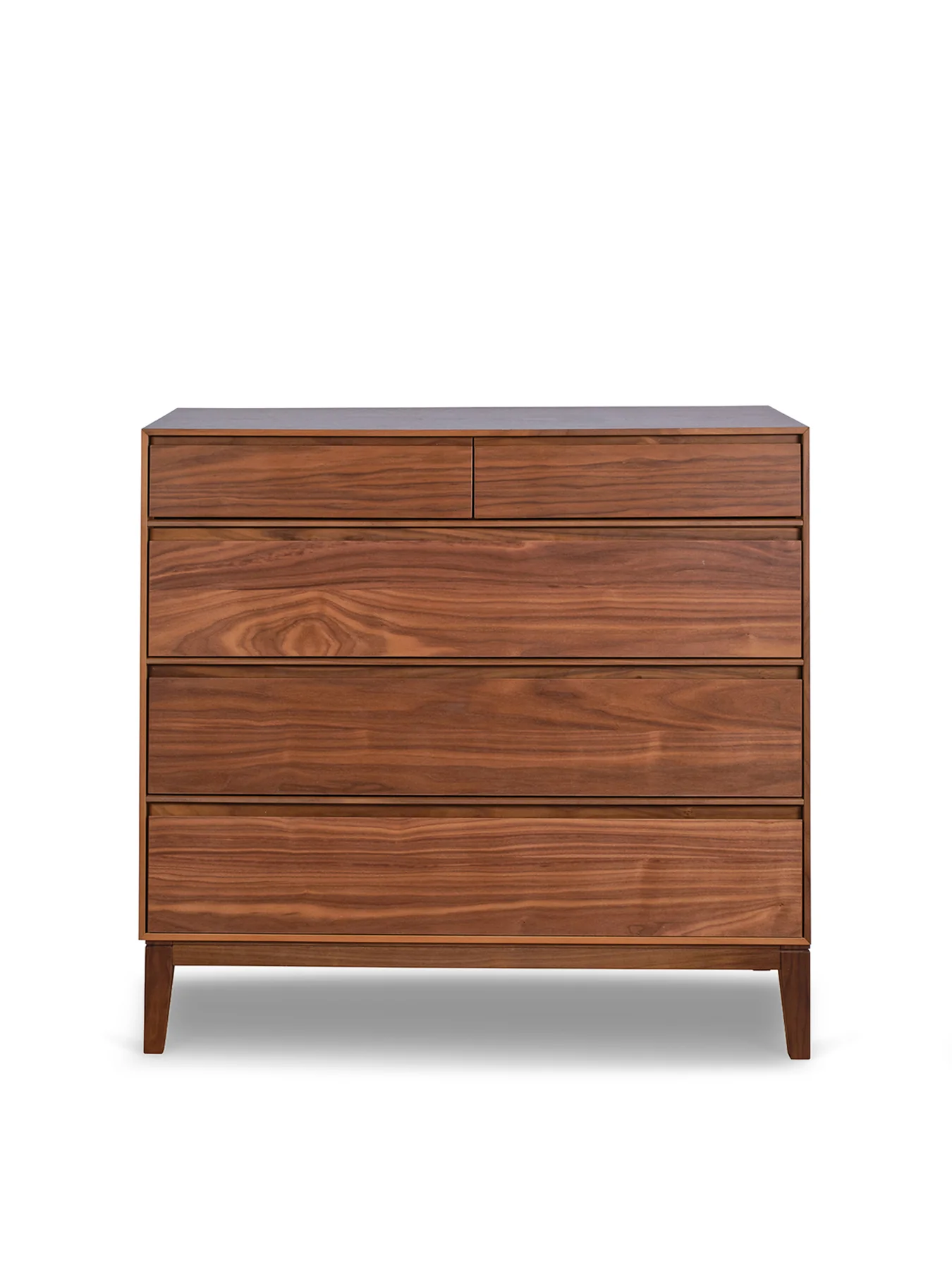 Lars Walnut 5 Drawer Chest