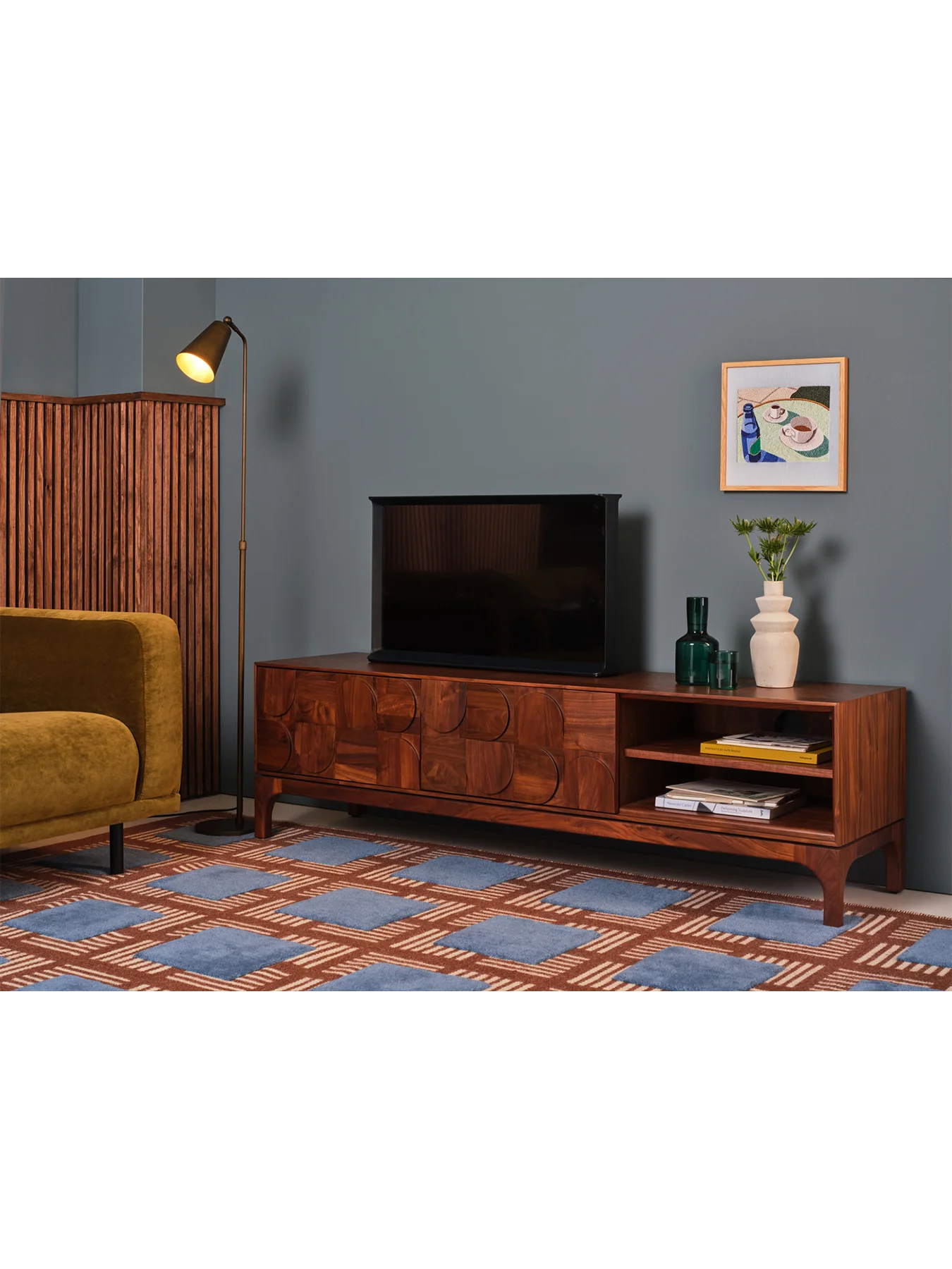Zarina Walnut Media Unit - Image 2