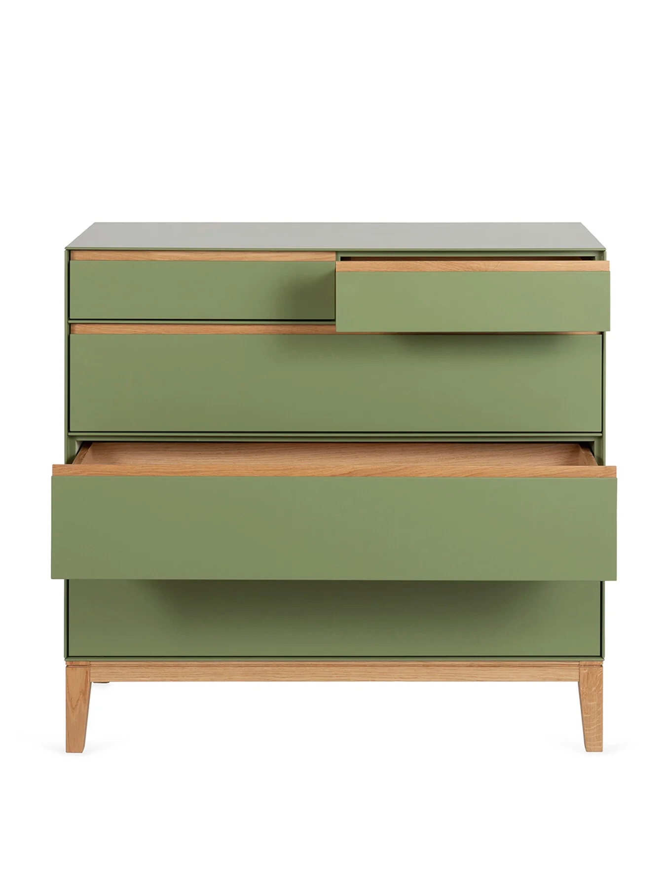 Lars 5 Drawer Dresser Olive and Oak - Image 3