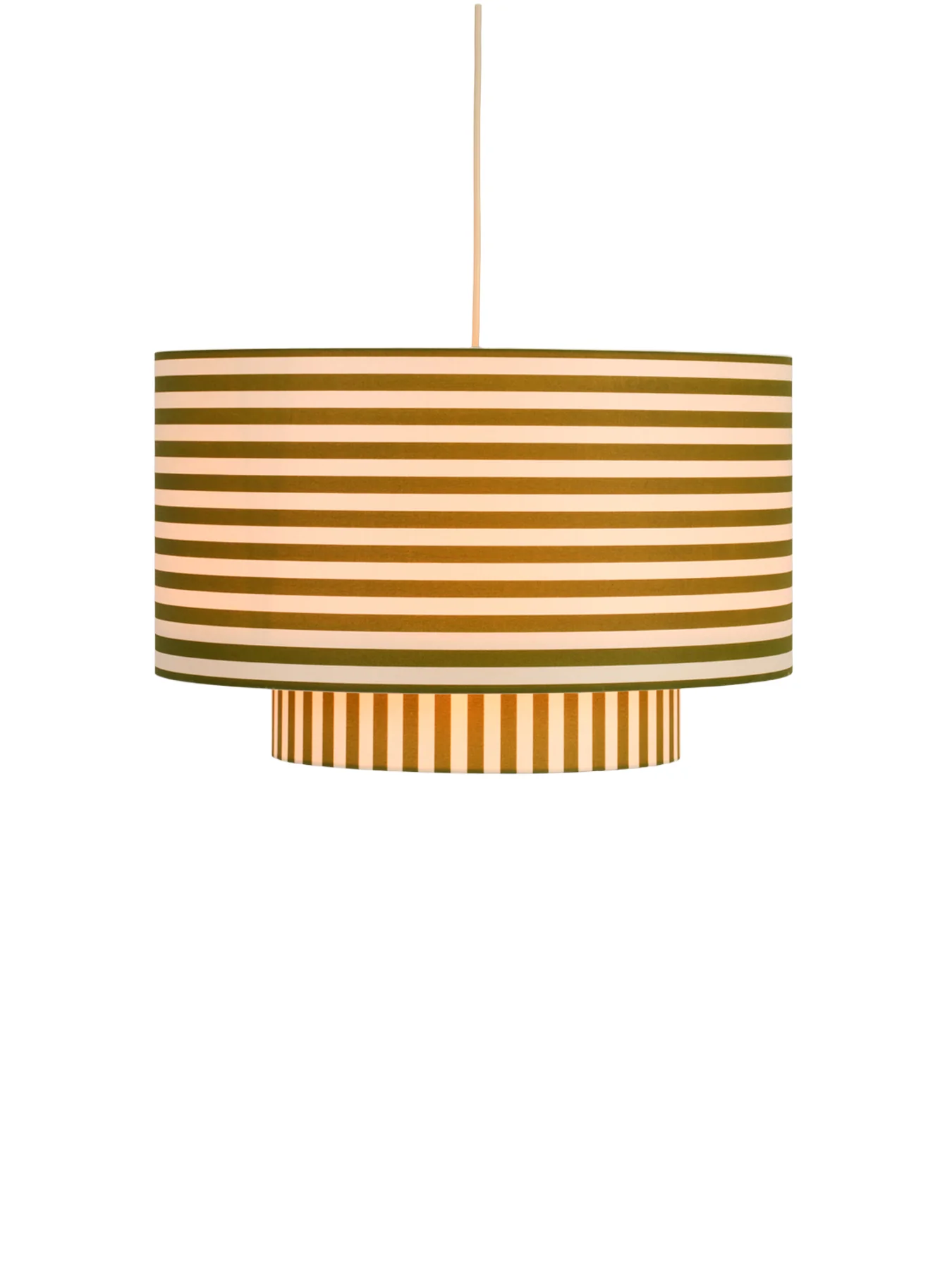 Raie Fabric Pendant Green White - Image 2