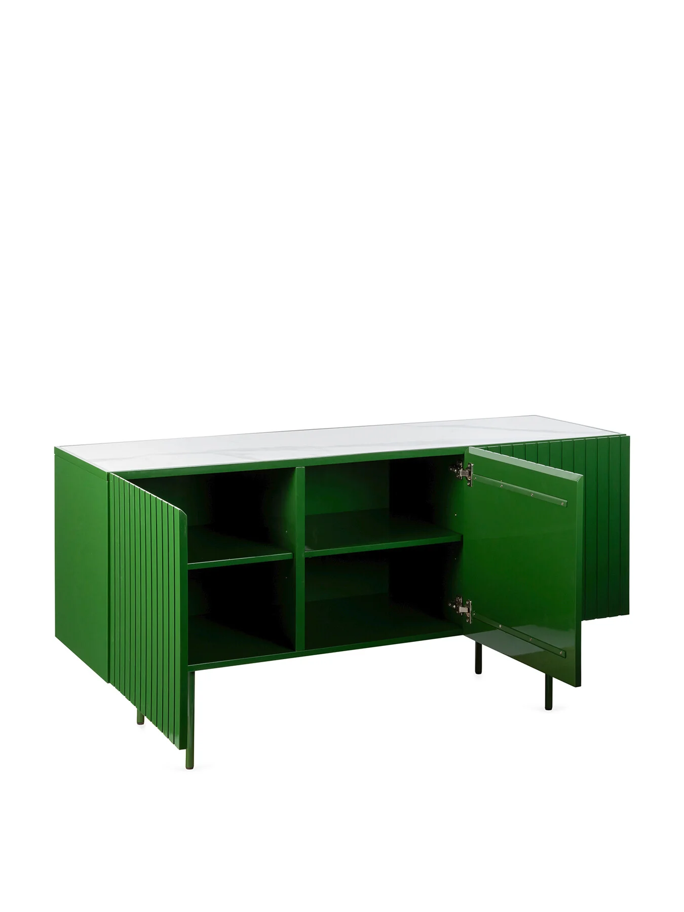 Riga Sideboard White Ceramic High Gloss Green - Image 2