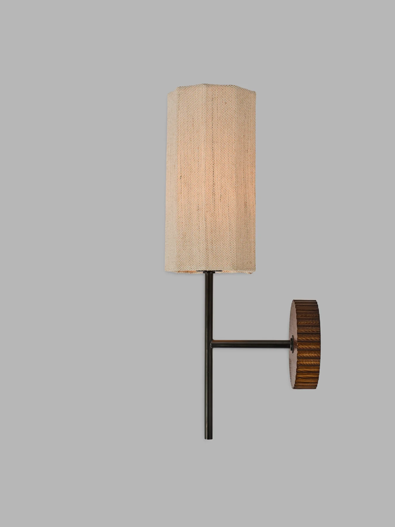 Herrick Wall Light Natural/Walnut Finish - Image 2