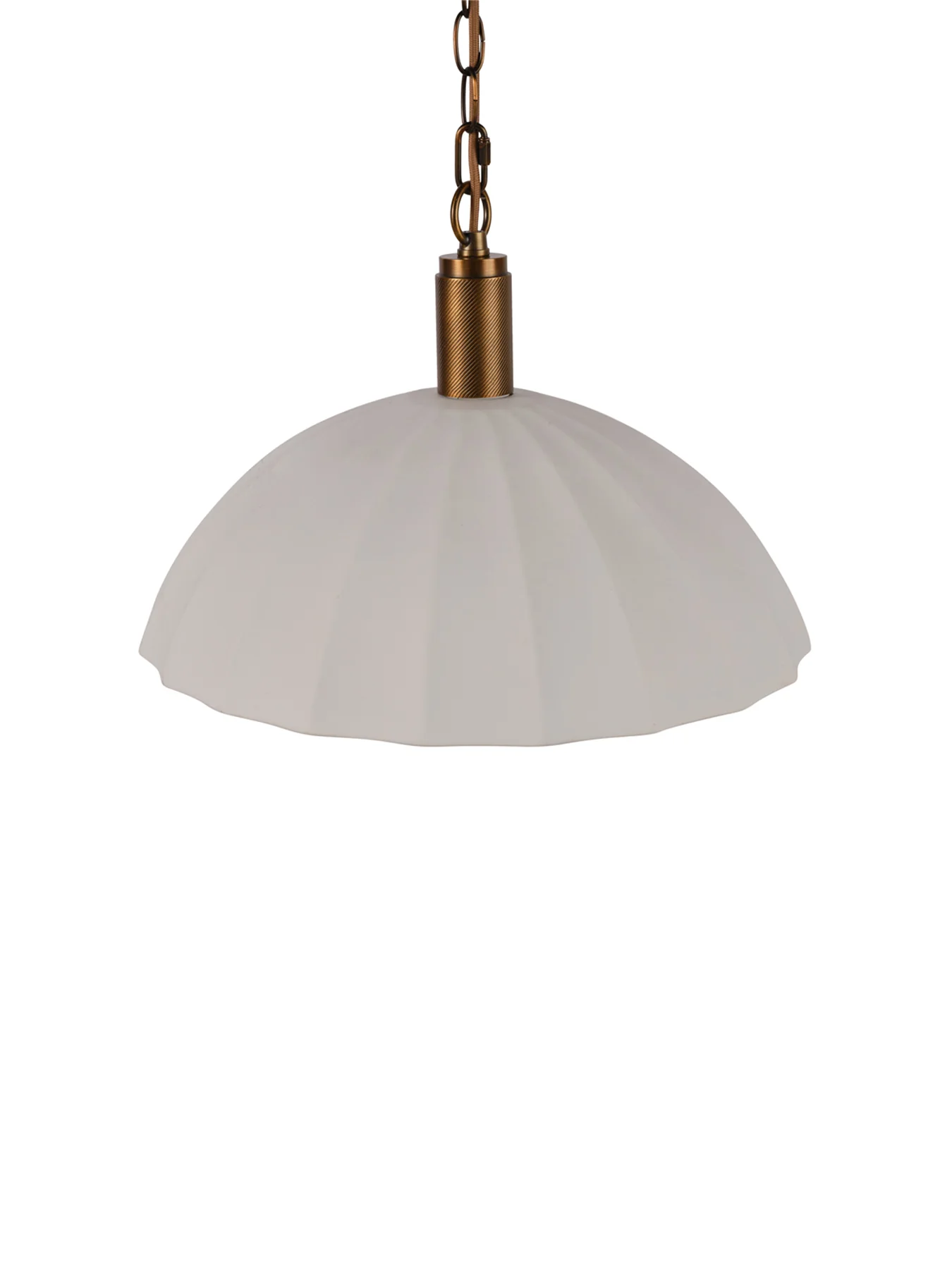 Hollis Porcelain Pendant White/Bronze