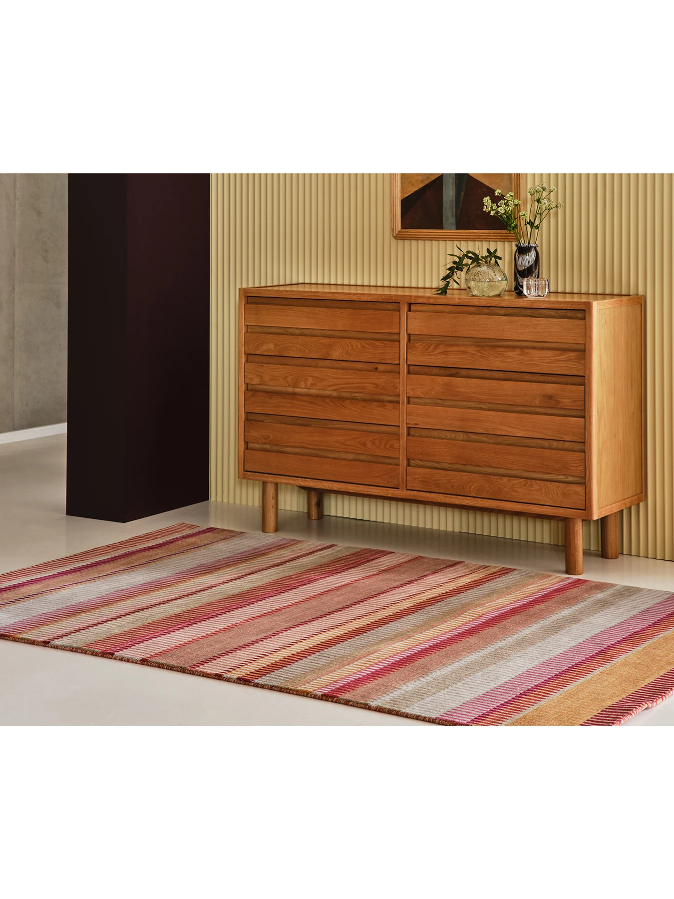 Stripes Wool Rug Natural Medium - Image 2