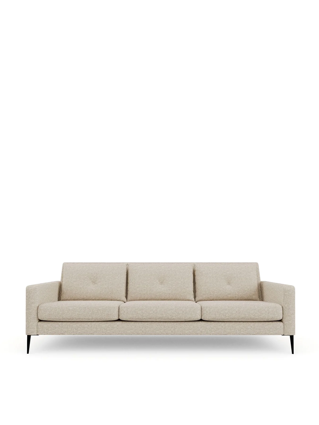 Brunel Tessuta Oatmeal 4-Seater Sofa - Image 4