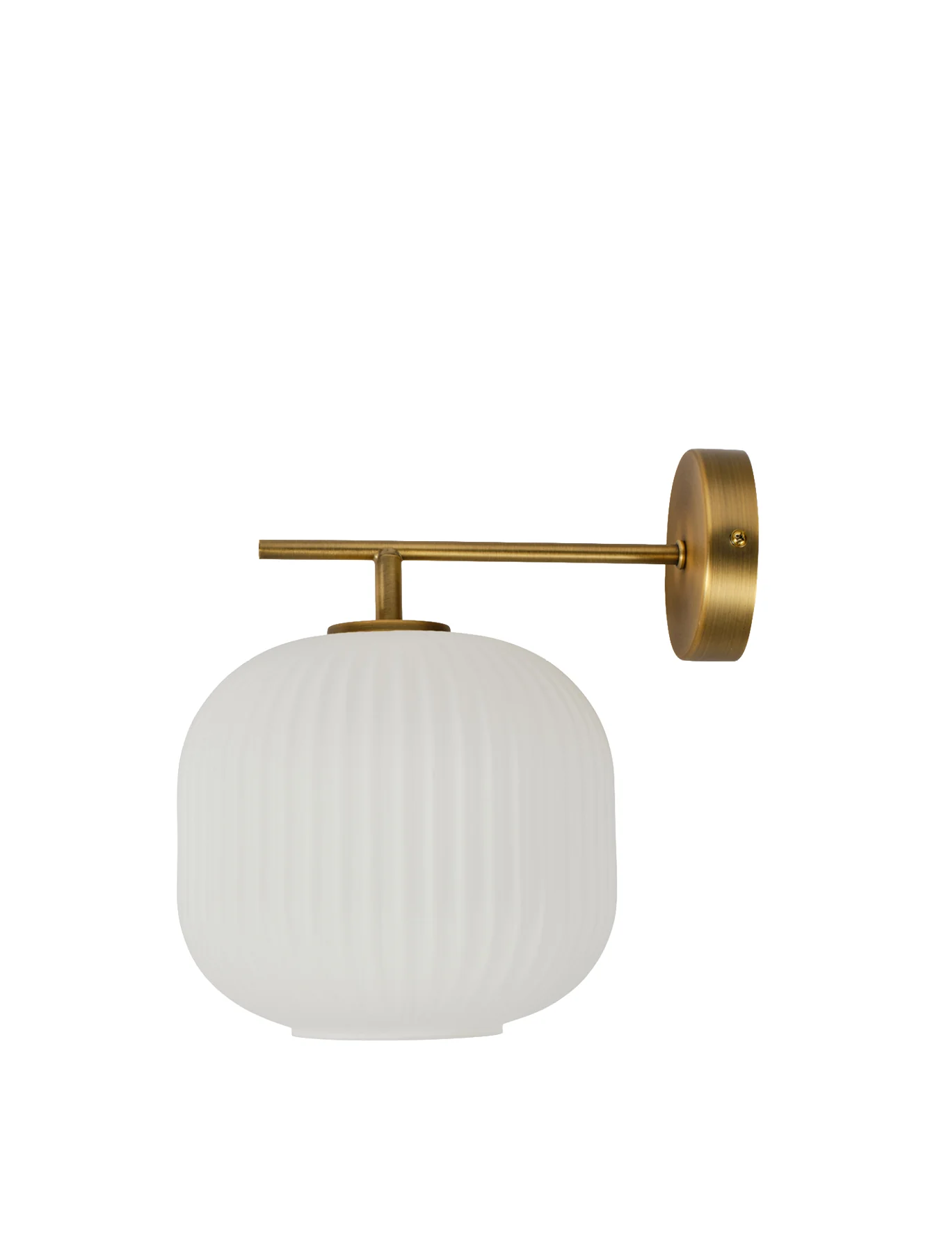 Opal Lantern Wall Light White/Bronze