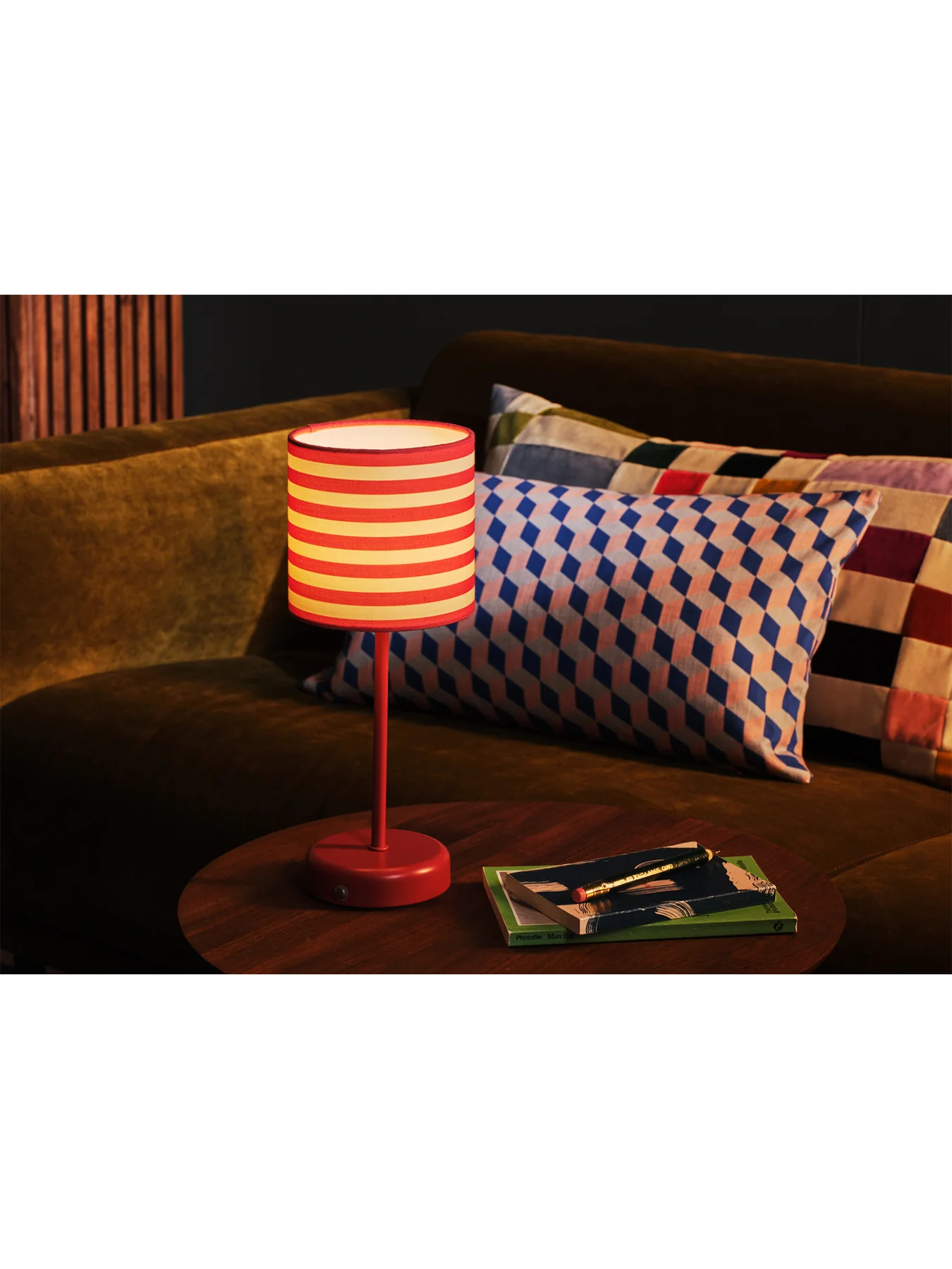 Raie LED Portable Table Lamp Red - Image 3
