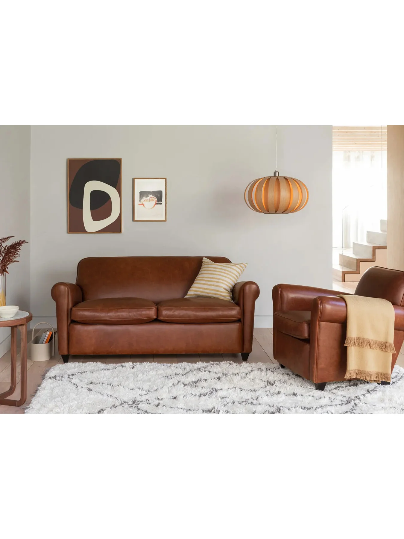 Heal’s Barrington II 2-Seater Sofa Tan Leather - Image 2