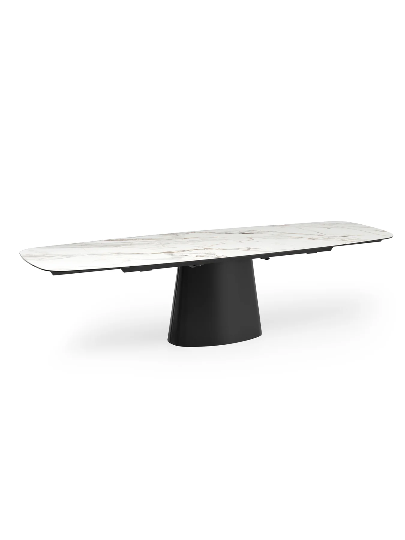 Lucca Calacatta Ceramic Extendable Dining Table 200–300cm White - Image 3