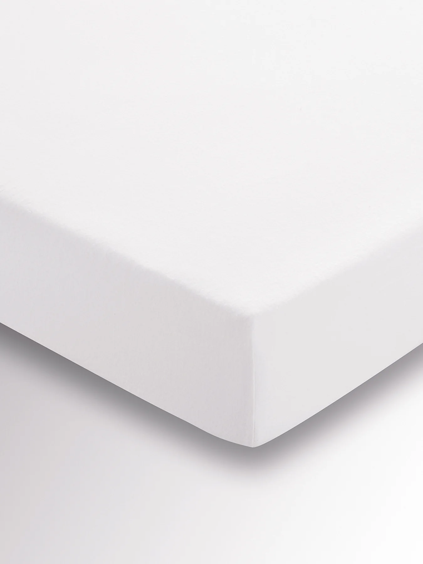 White Brushed Cotton Fitted Sheet Single