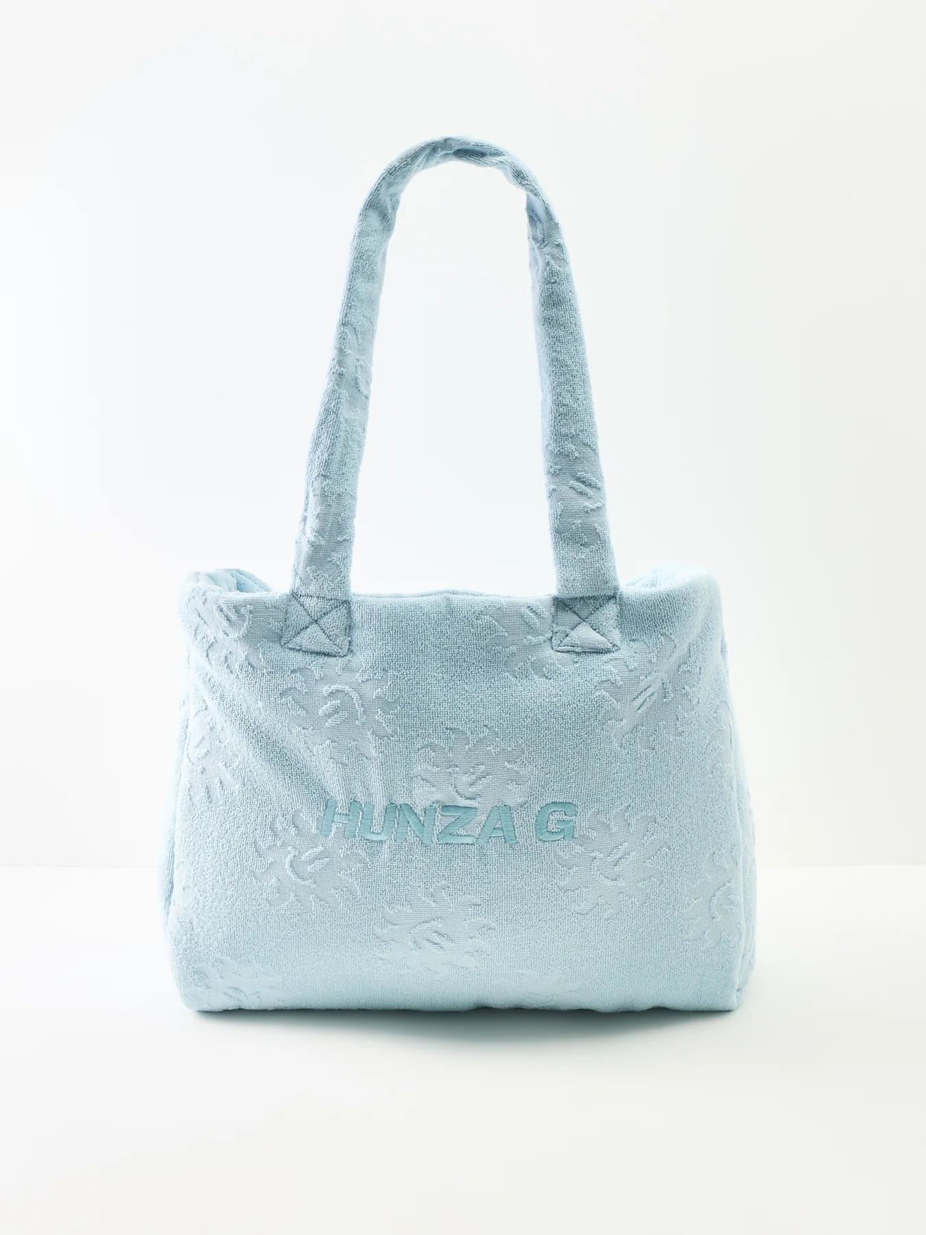 Sunny Towelling Beach Bag Metallic Ice Blue - Image 6