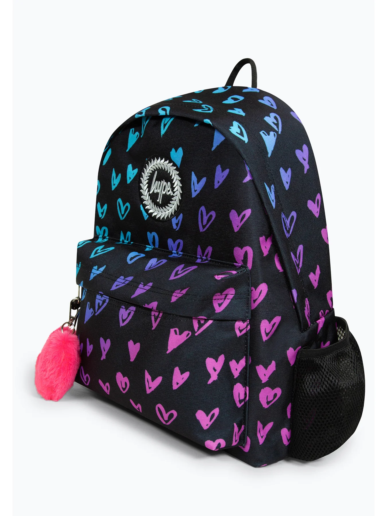 Hype Kids Black Scribble Hearts Backpack - Image 2
