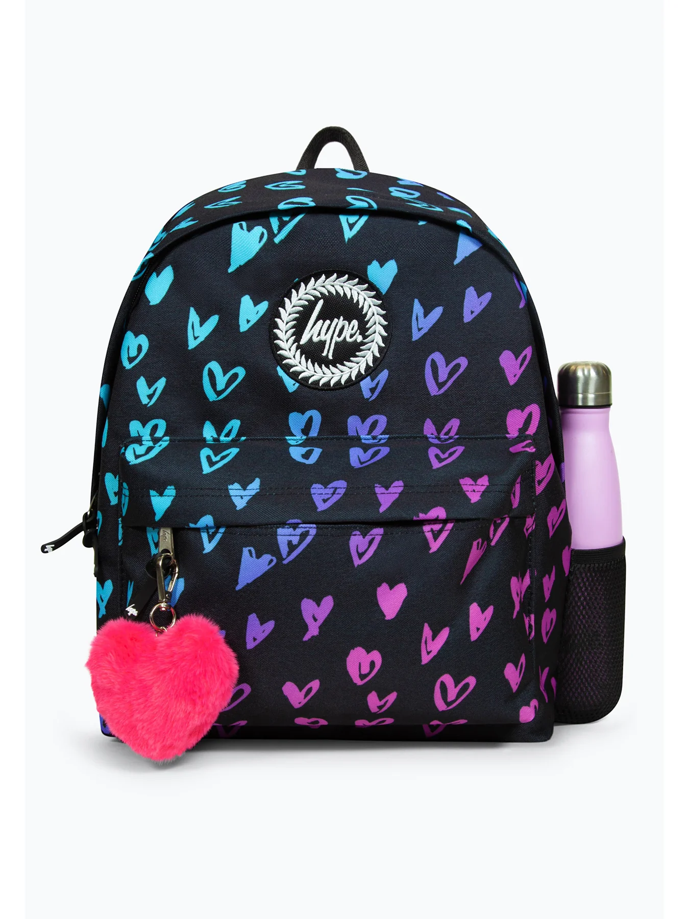 Hype Kids Black Scribble Hearts Backpack - Image 4