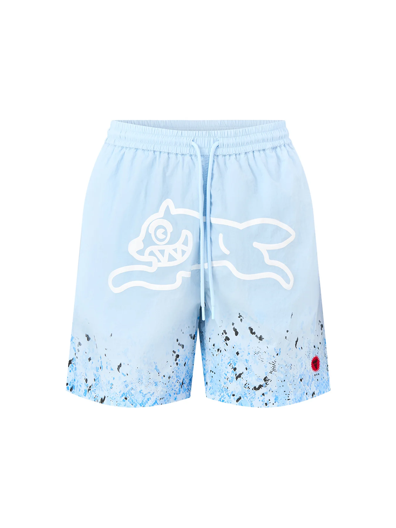 Gradient Snakeskin Running Dog Swim Shorts Blue