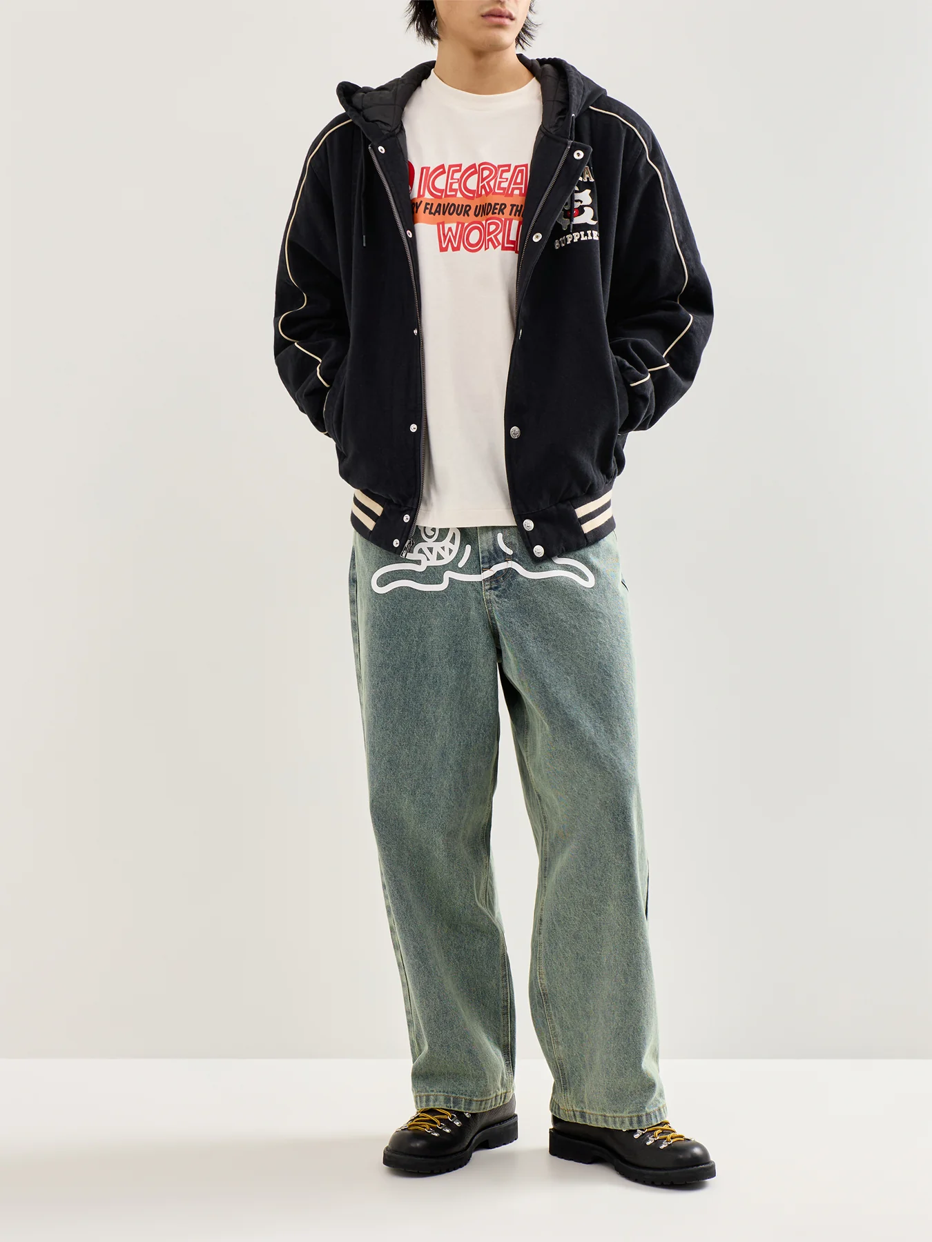 Hooded Work Jacket Black - Image 2