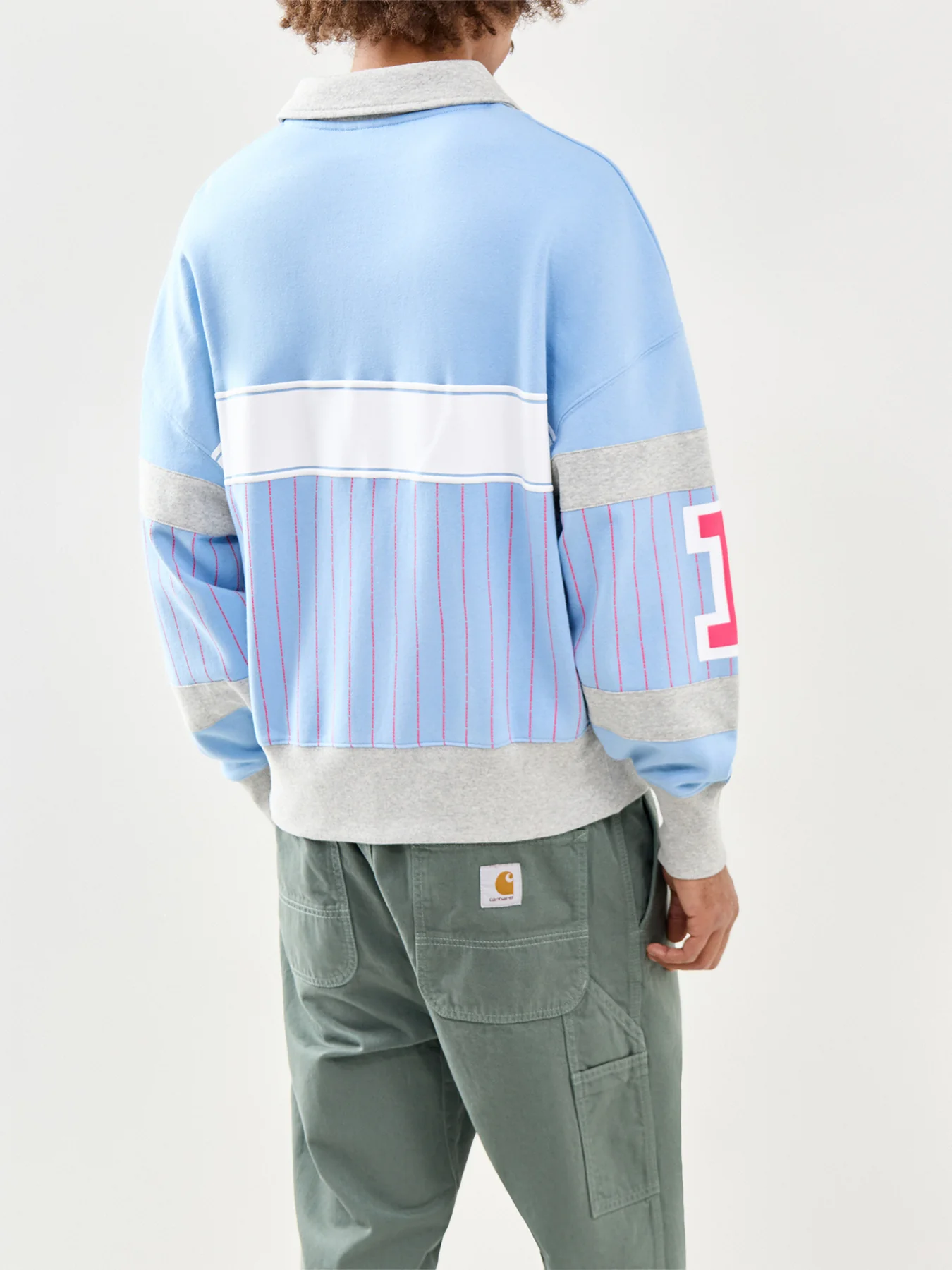 Ic Cubs Collared Quarter Zip Sweatshirt Blue - Image 5