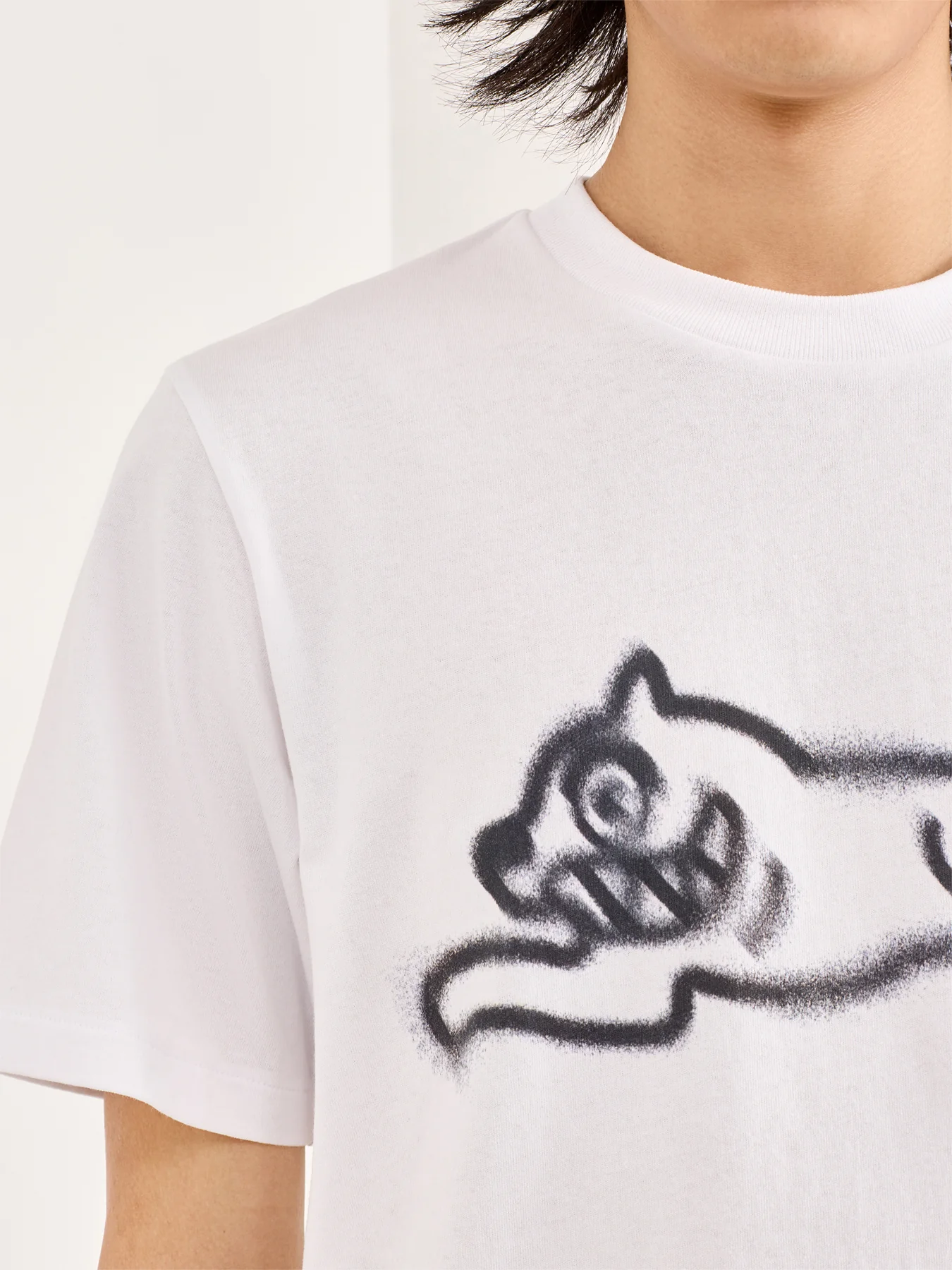 Spray Paint Running Dog T-Shirt White - Image 3