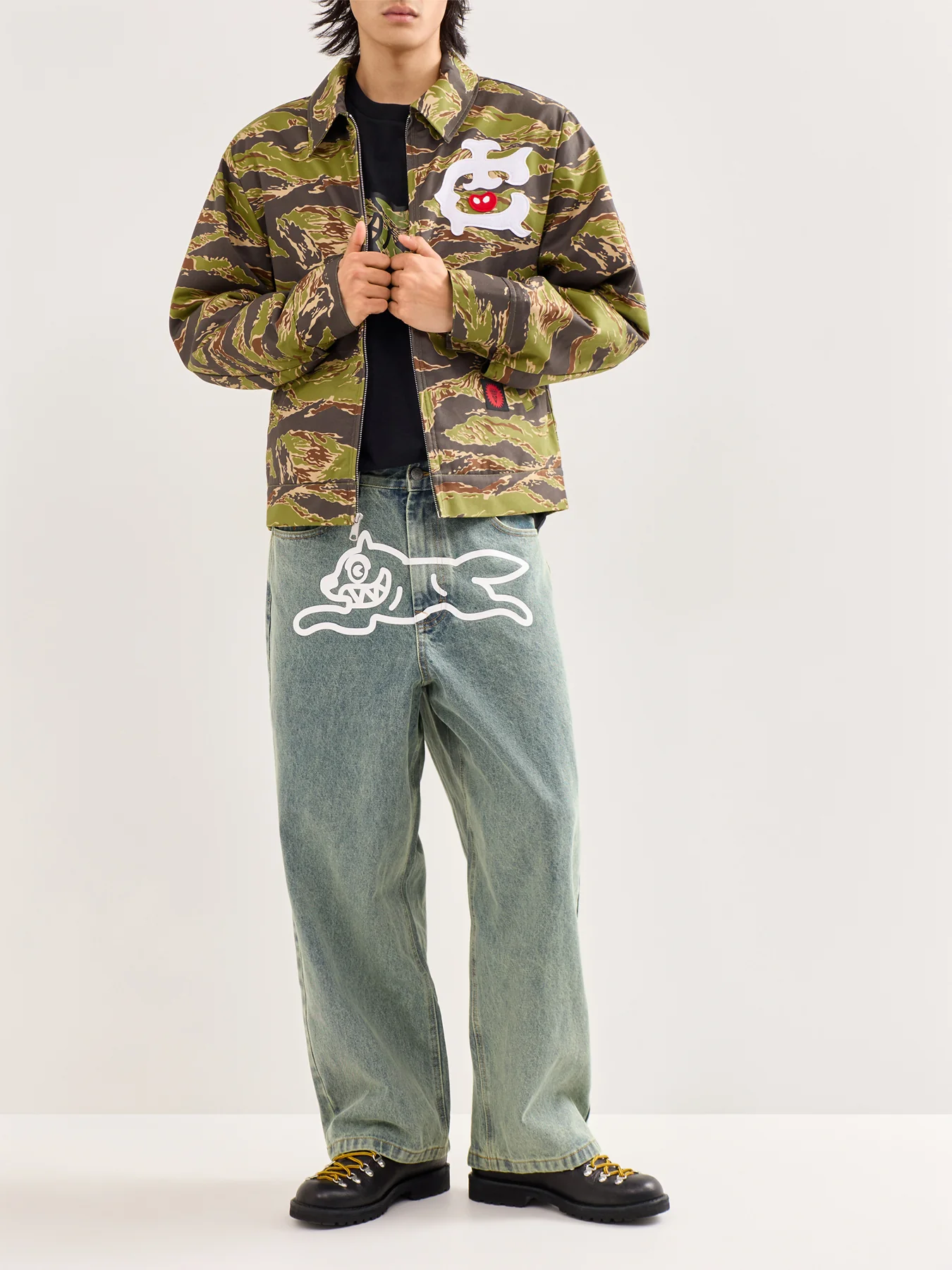 Tiger Stripe Work Jacket Green - Image 2