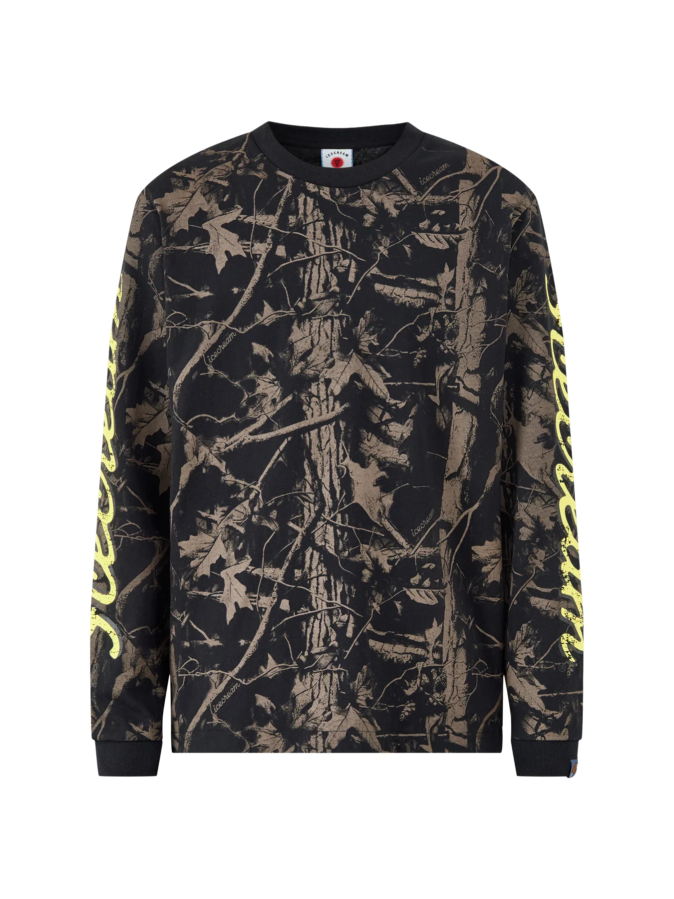 Tree Camo Long Sleeve T-Shirt Black