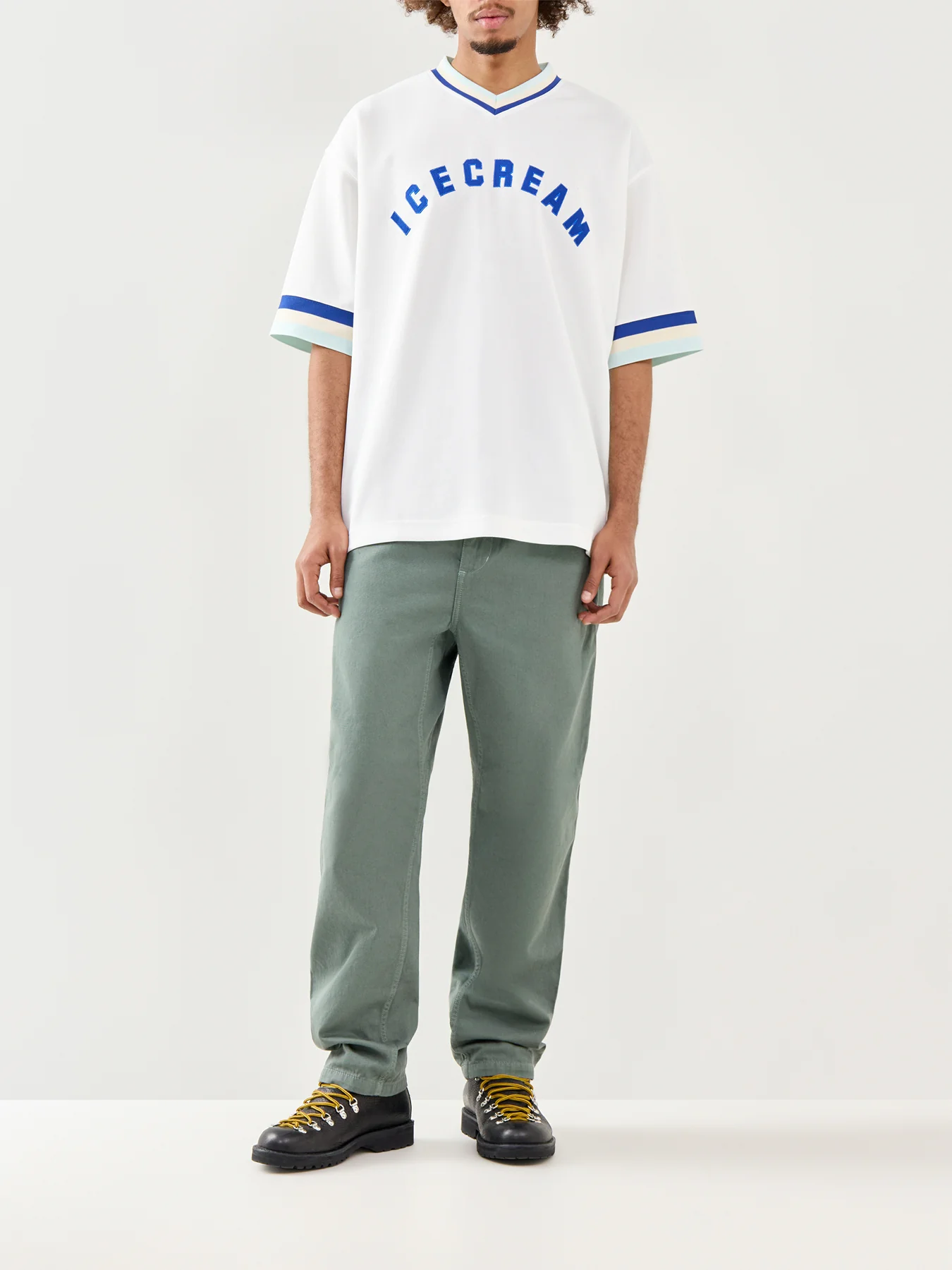 V-Neck Sports Jersey White - Image 2