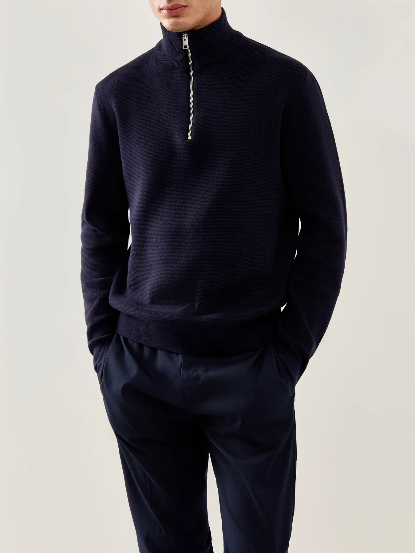 Milano Stitch Half Zip Knit - Image 4