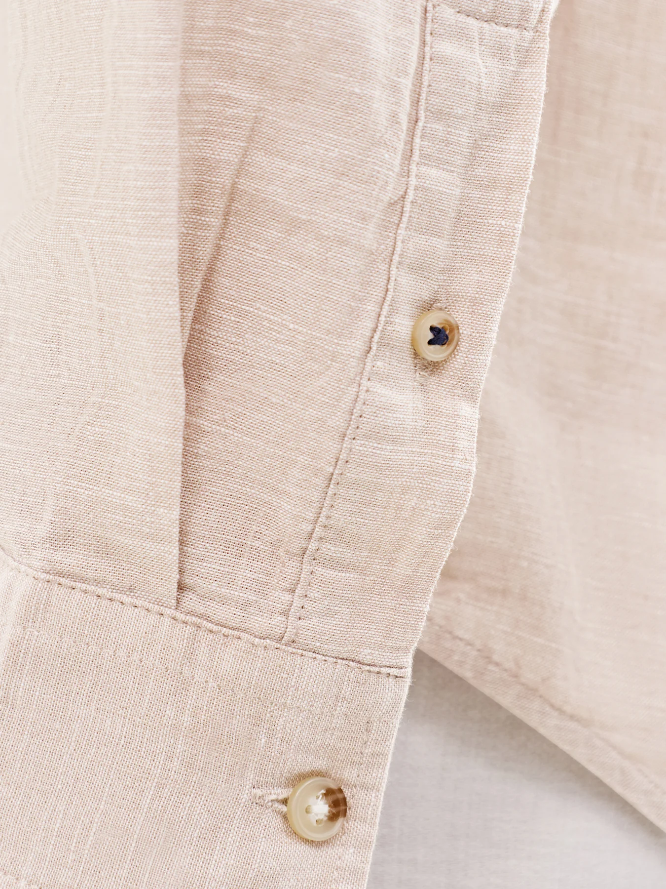Summer Linen Blend Shirt Cream - Image 3