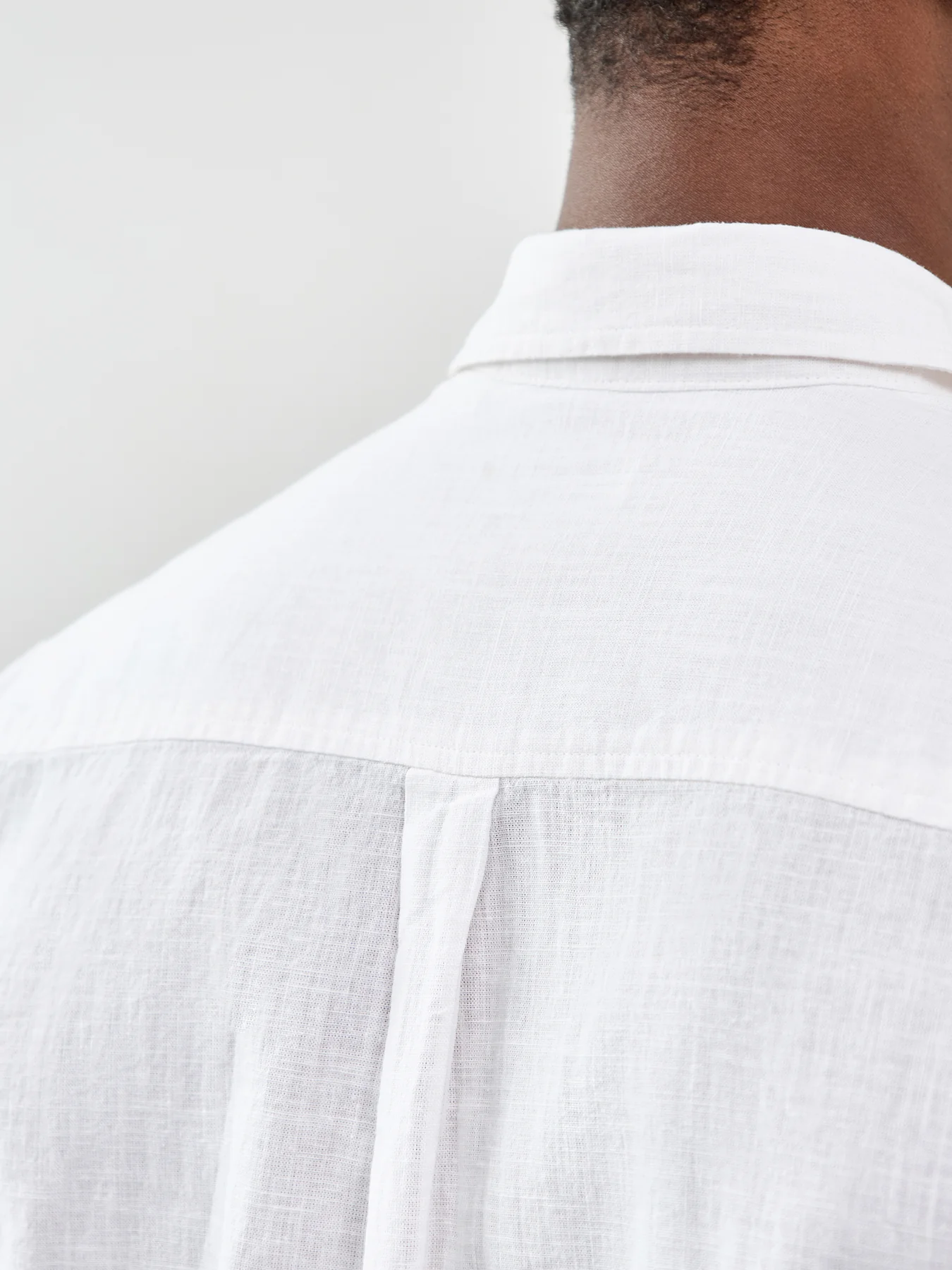 Summer Linen Blend Short Sleeve Shirt White - Image 3