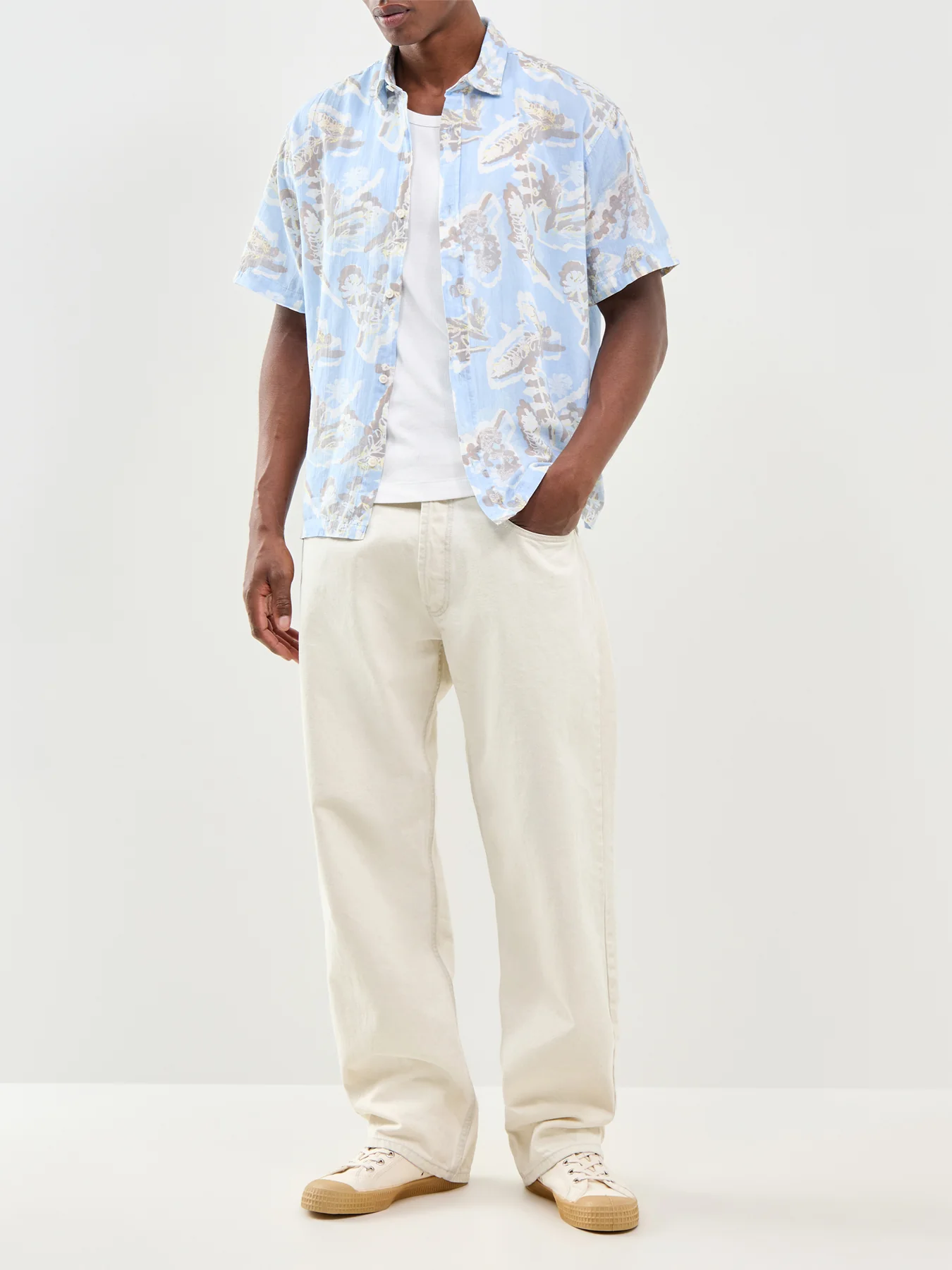 Montauk Printed Short Sleeve Shirt Blue - Image 2