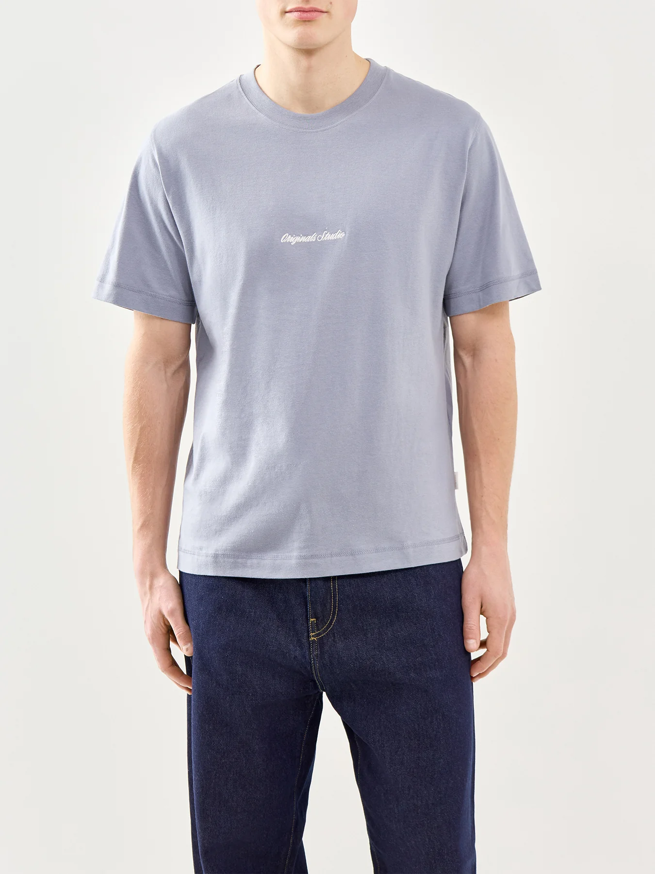 Jornorrebro Embroidered T-Shirt Blue - Image 4