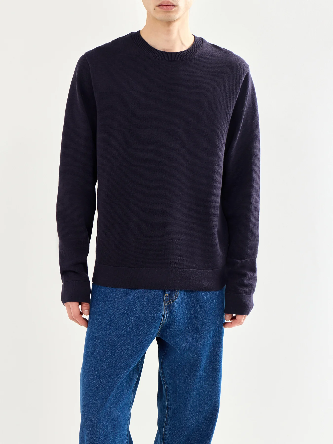 Spring Knit Crew Neck Navy - Image 4