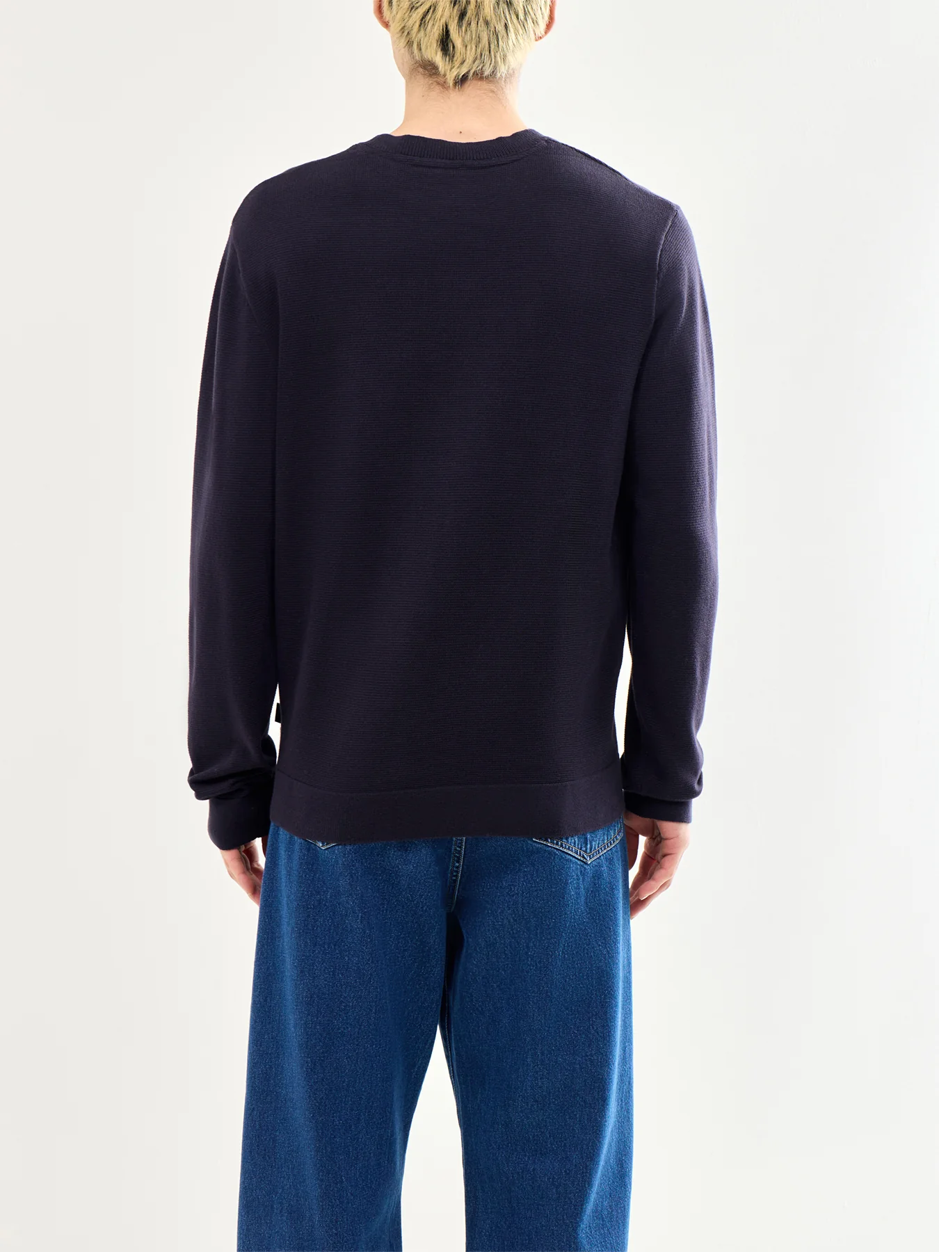 Spring Knit Crew Neck Navy - Image 5