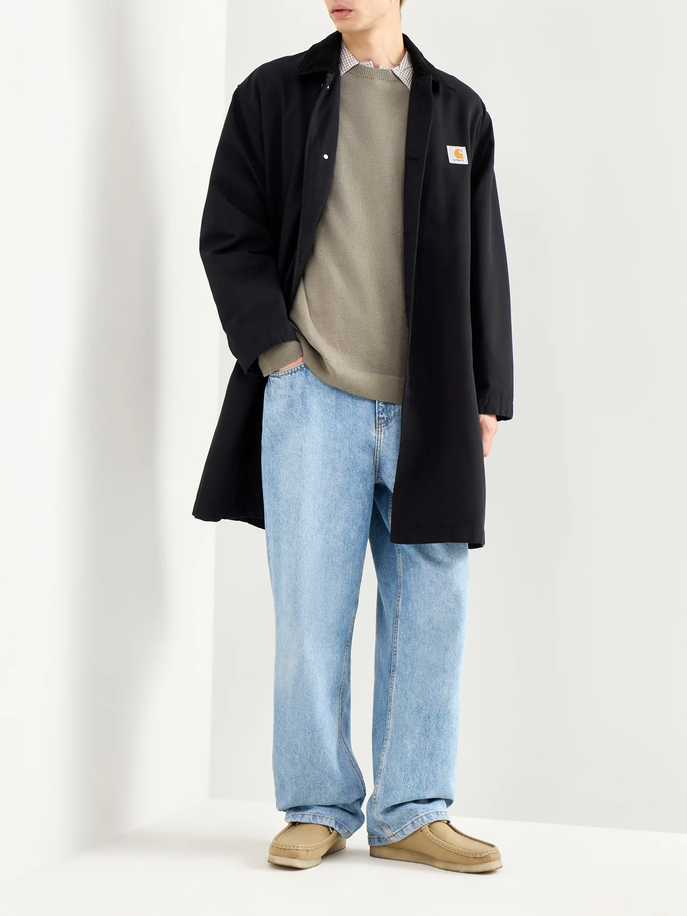Spring Knit Crew Neck Olive - Image 2